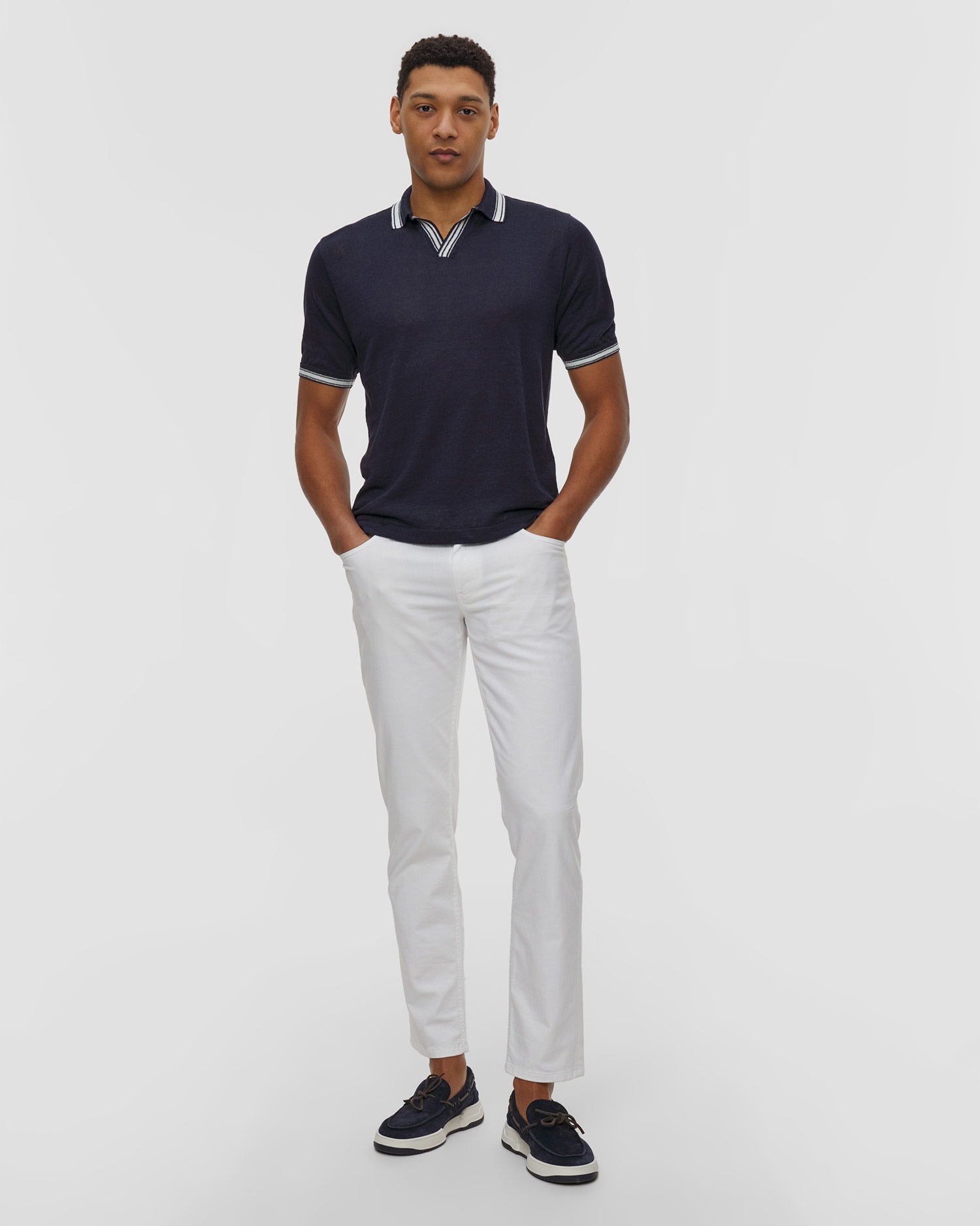 Lněná pánská polokošile Paul&Shark