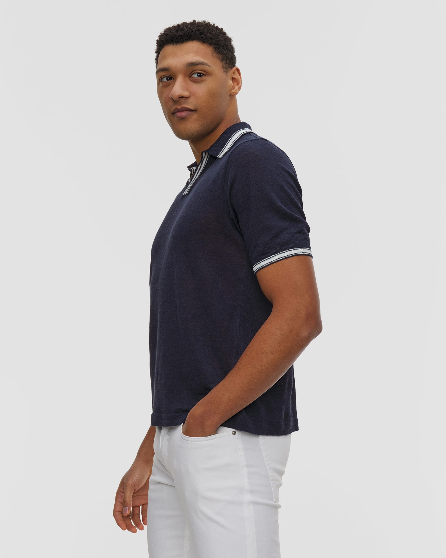 Lněná pánská polokošile Paul&Shark