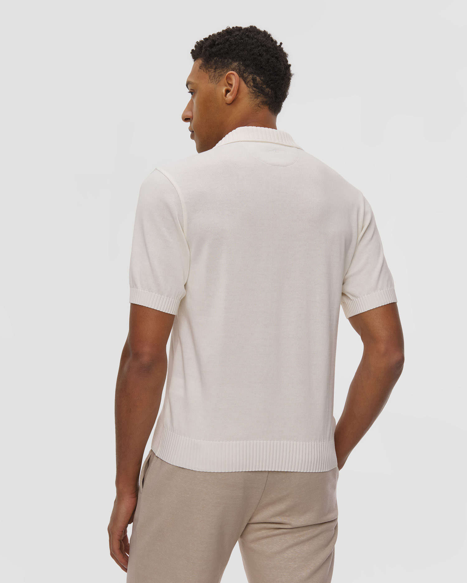 Pánské polo z úpletu Paul&Shark v krémovém barevném odstínu