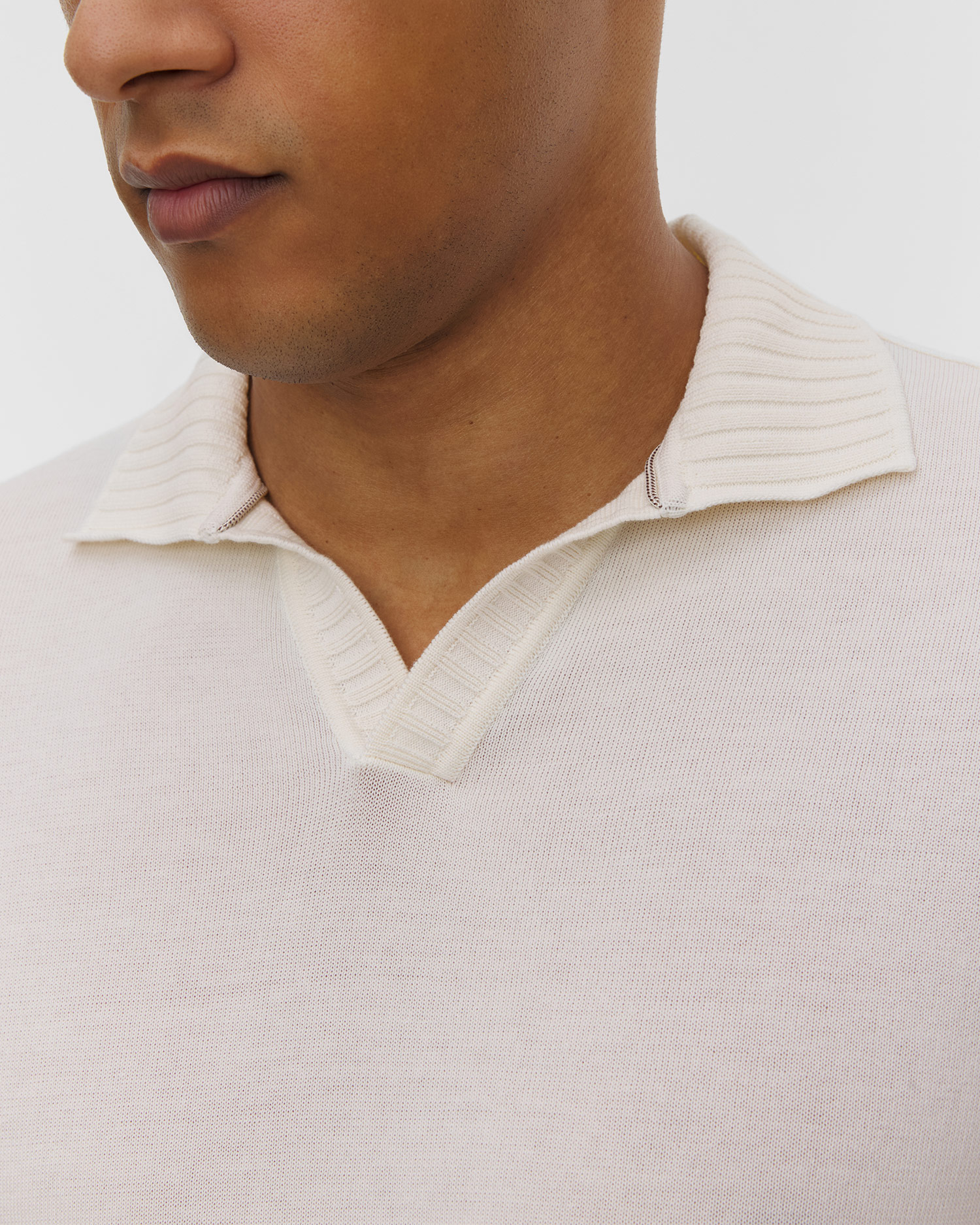 Pánské polo z úpletu Paul&Shark v krémovém barevném odstínu