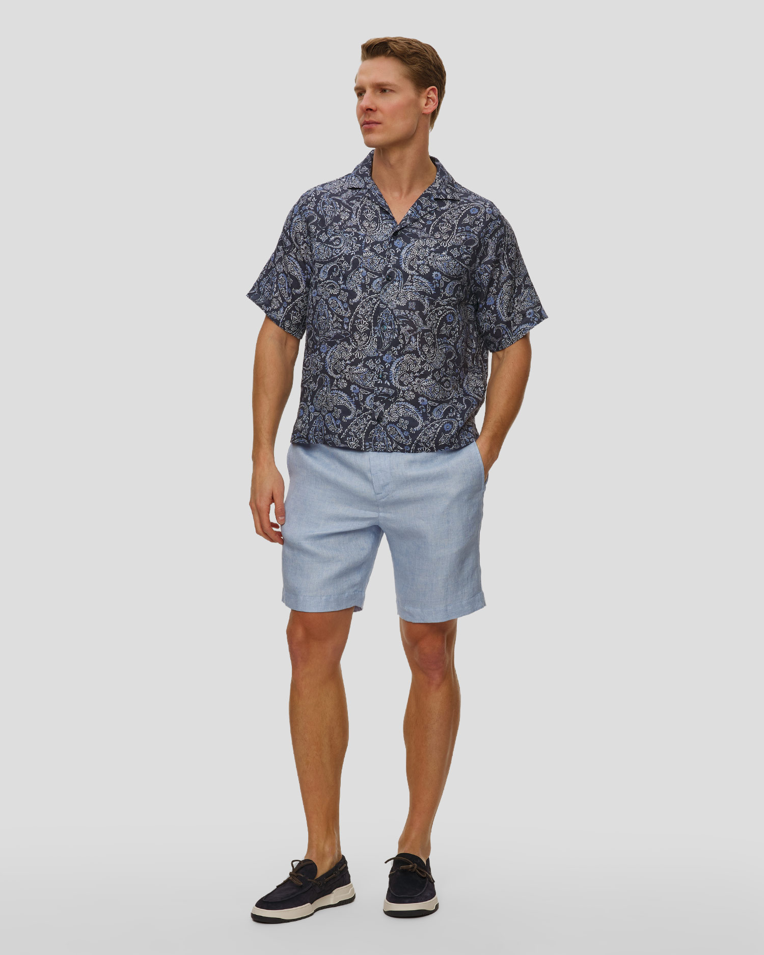 Men's short-sleeved linen shirt Paul&Shark