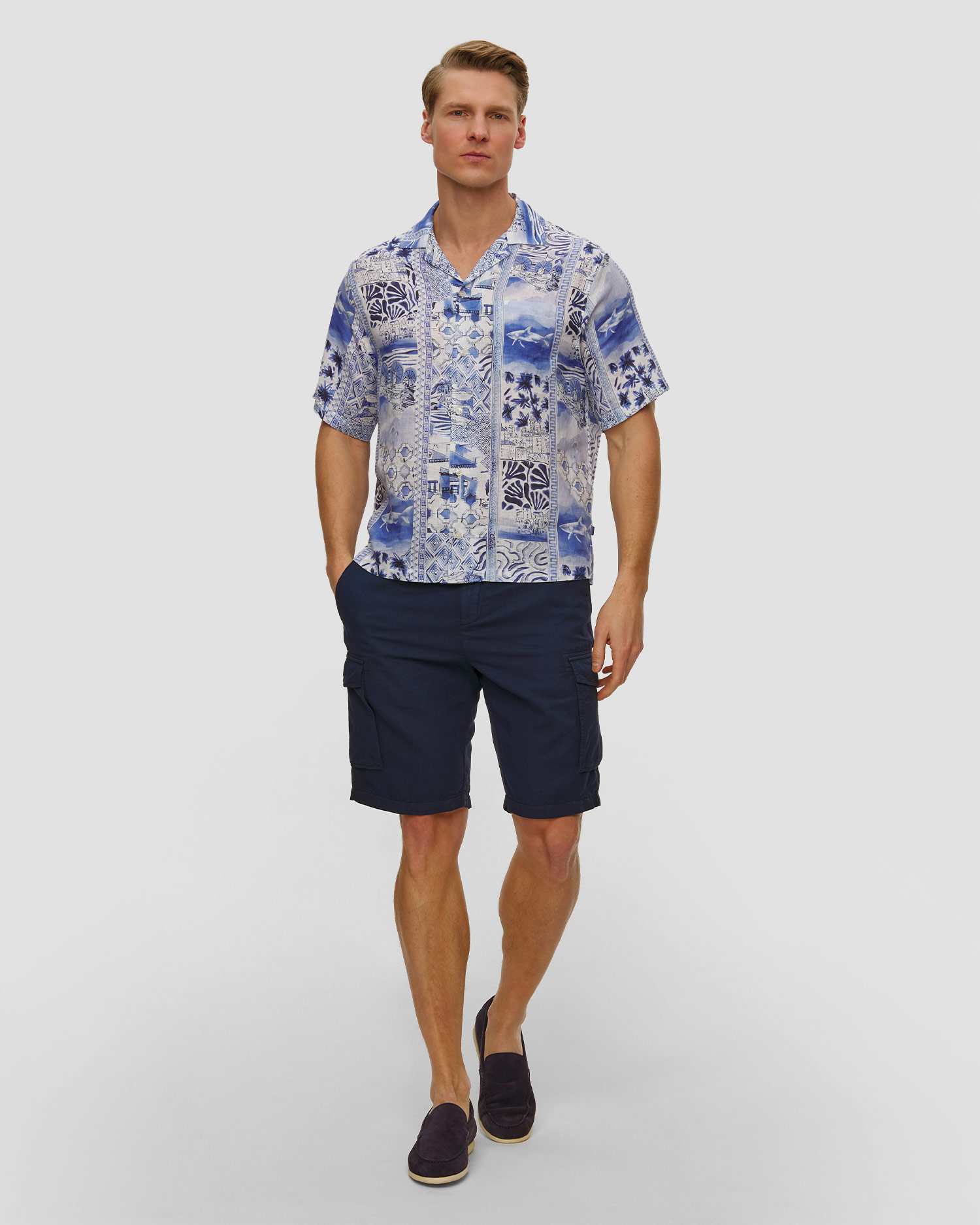 Men's short sleeve linen shirt Paul&Shark