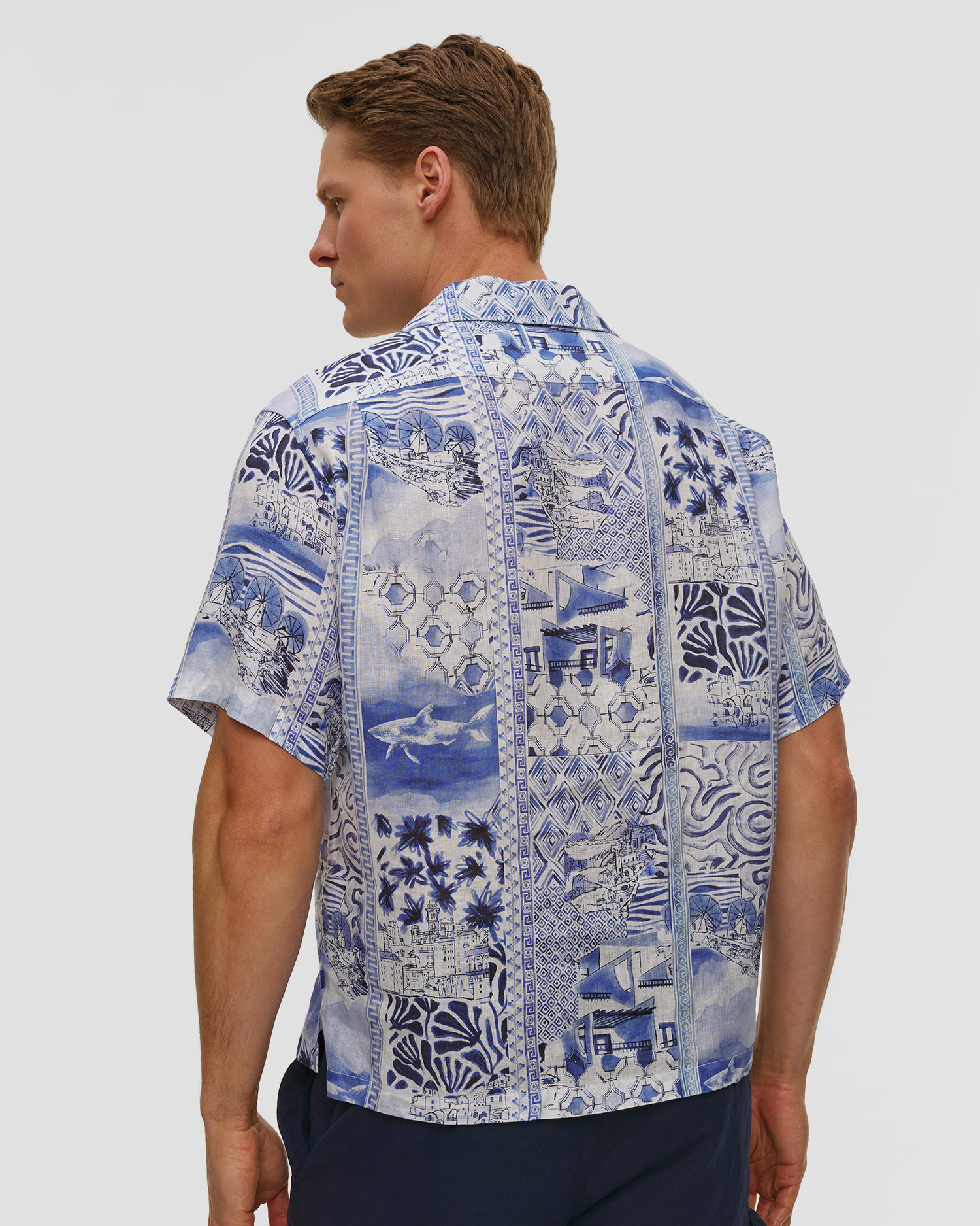 Men's short sleeve linen shirt Paul&Shark