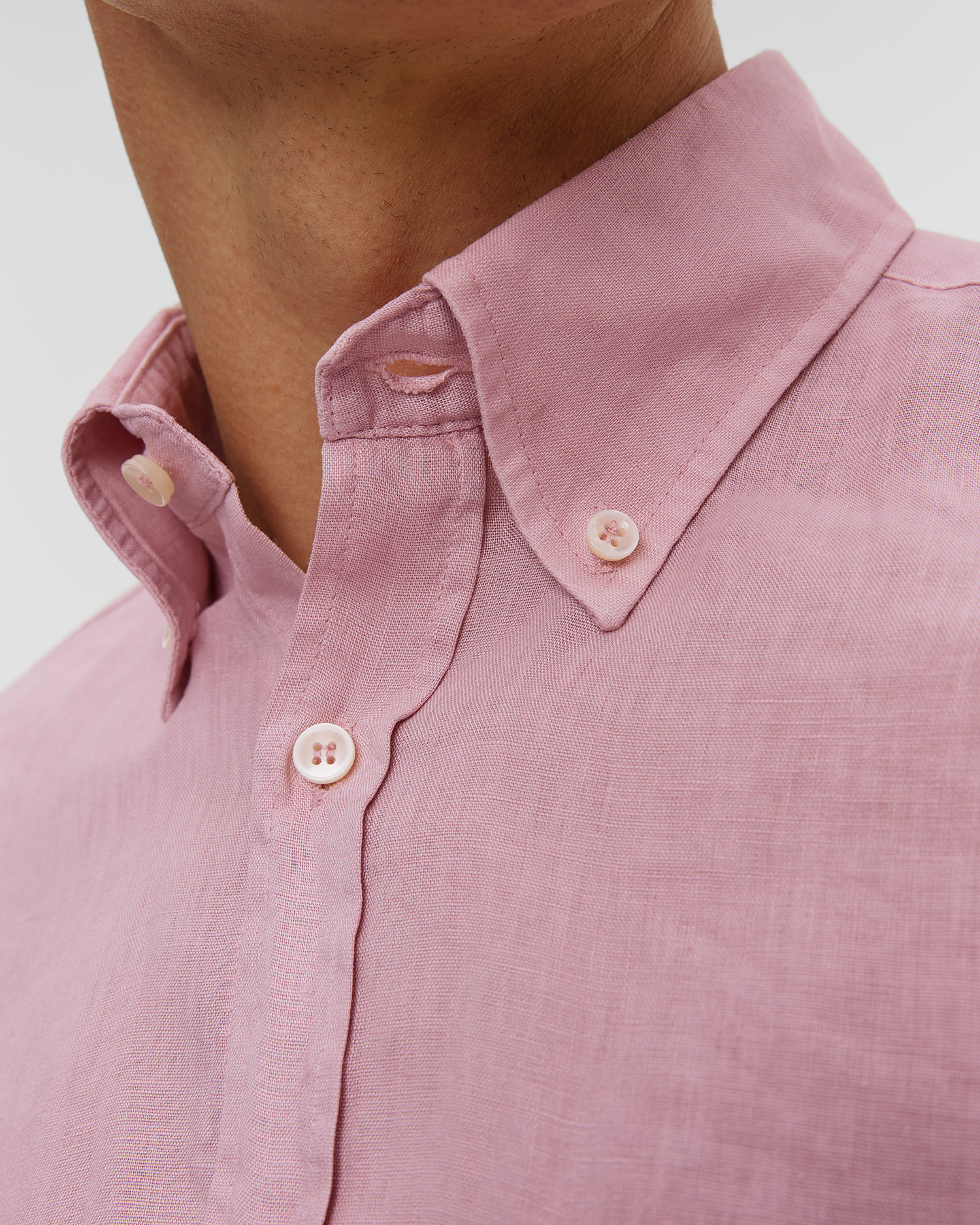 Cămașă din in roză pentru bărbați Paul&Shark