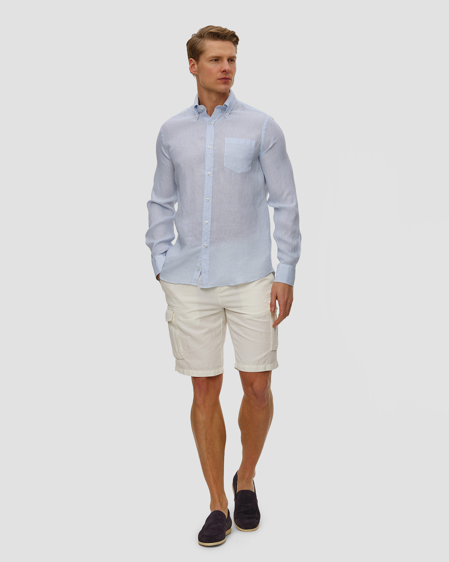 Cămașă din in pentru bărbați Paul&Shark