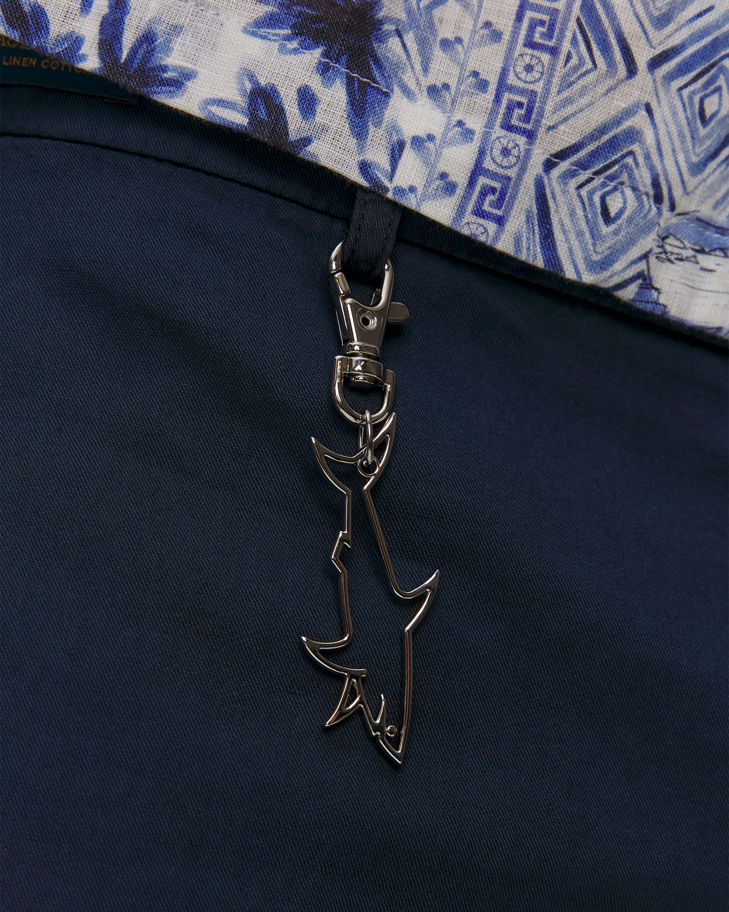 Granatowe szorty męskie z lnem Paul&Shark