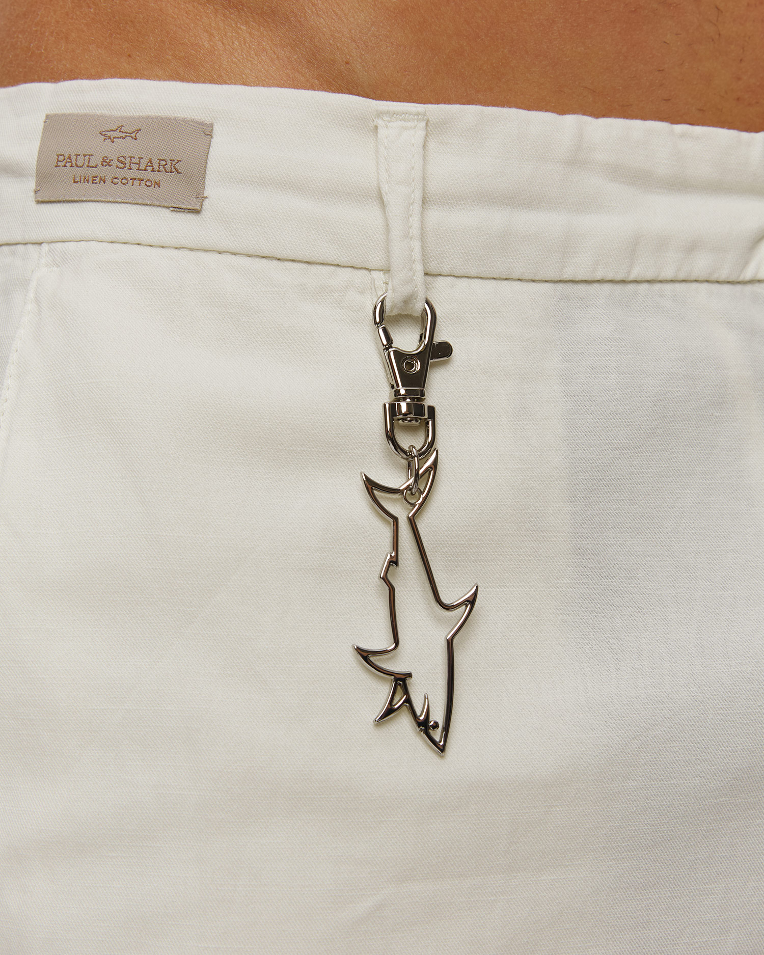 Beżowe szorty męskie z lnem Paul&Shark