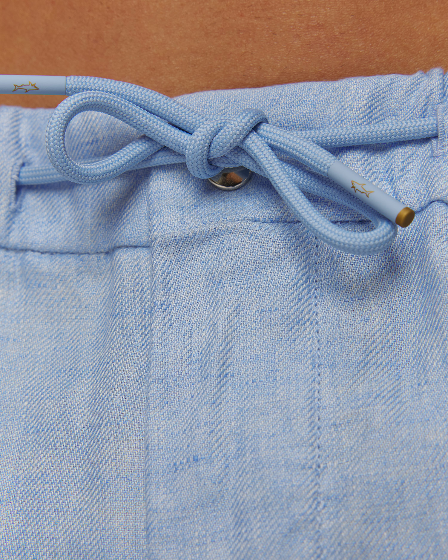 Pantaloni scurți albaștri din in pentru bărbați Paul&Shark