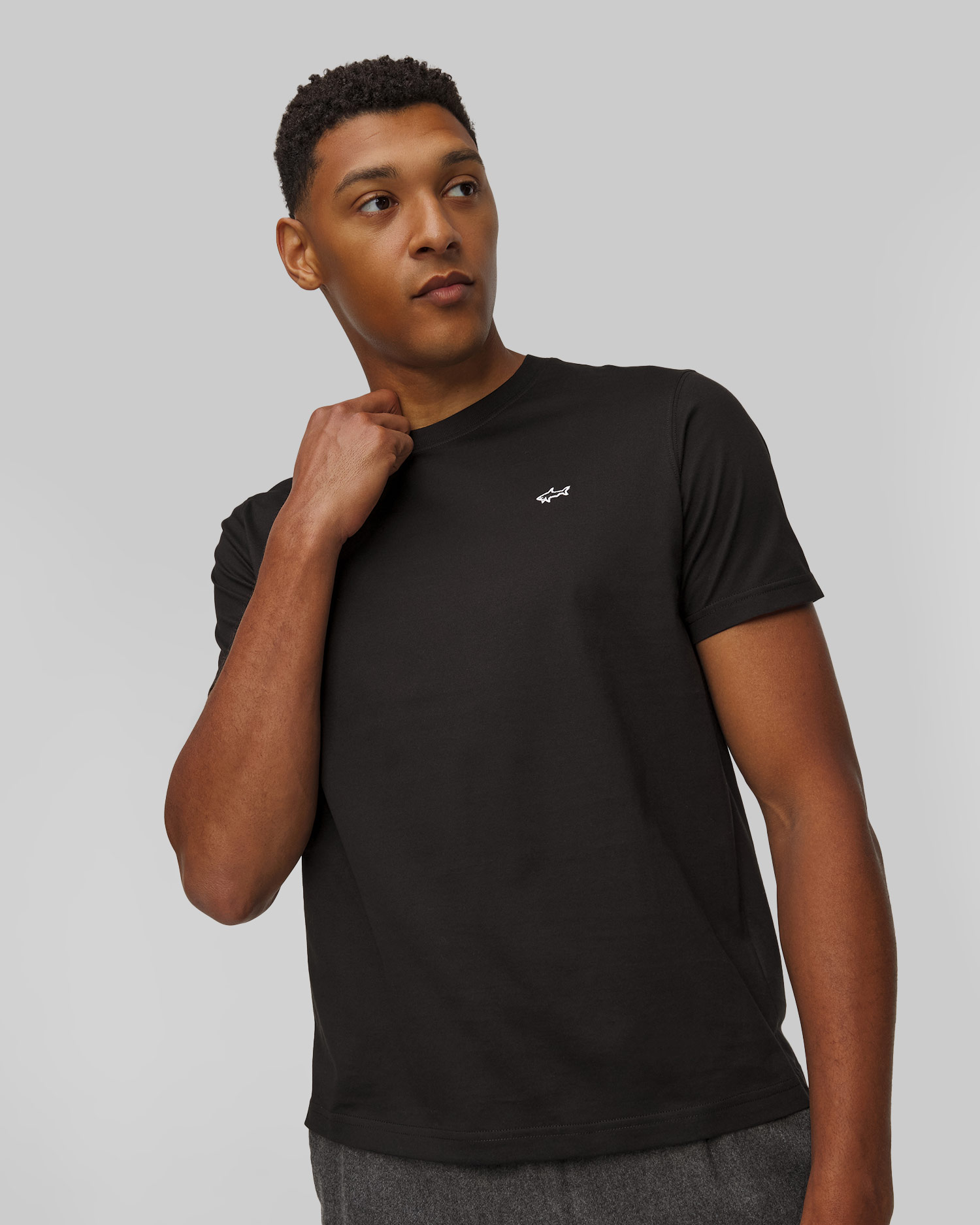 Pánske čierne tričko Paul&Shark, Farba-Vzor: Czarny