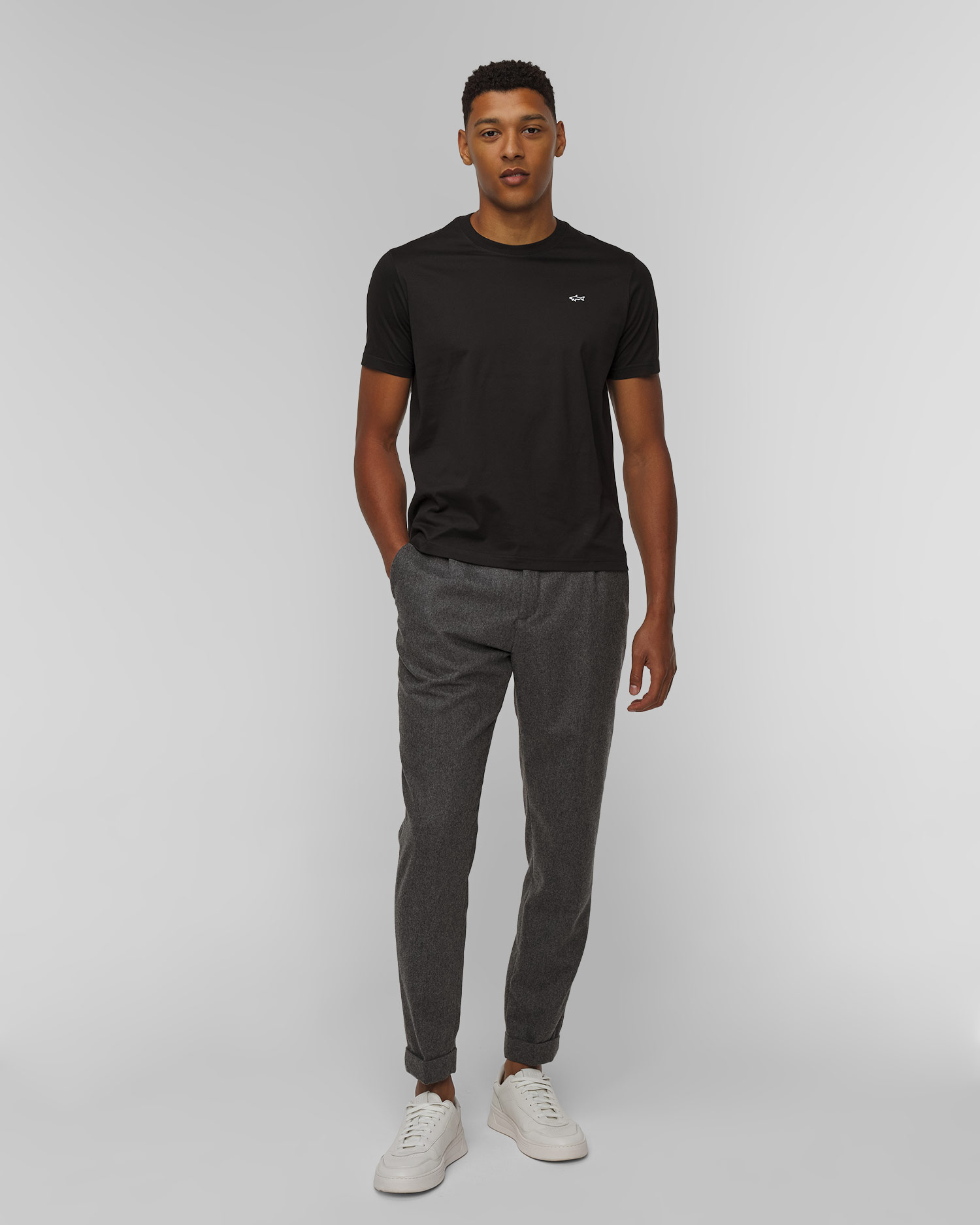 Pánske čierne tričko Paul&Shark