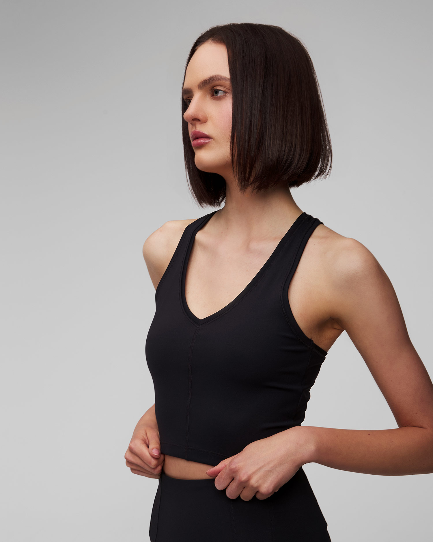 Dámsky čierny športový top Casall Sharp Back Sport Top