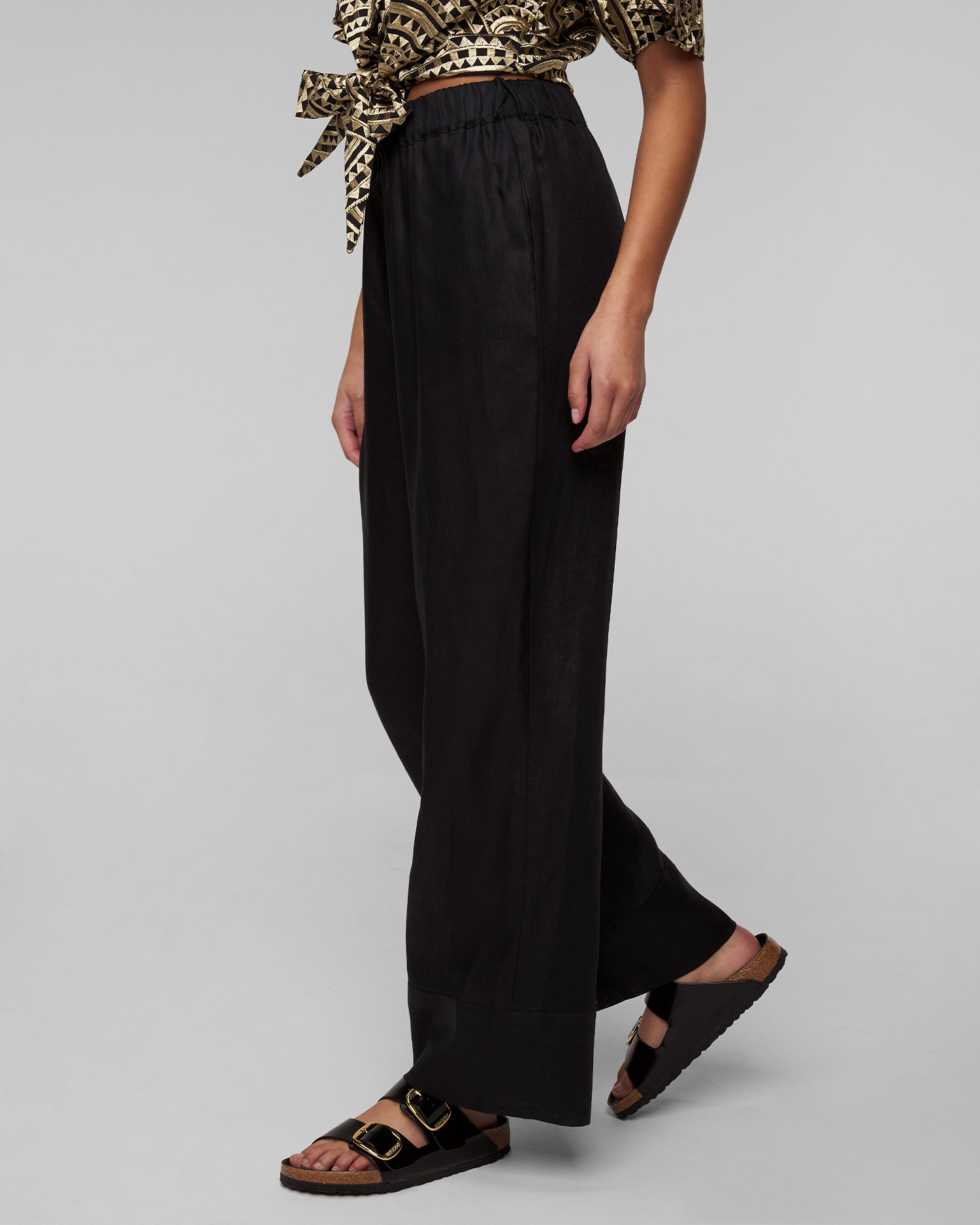 Kori Leinenhose für Damen in Schwarz