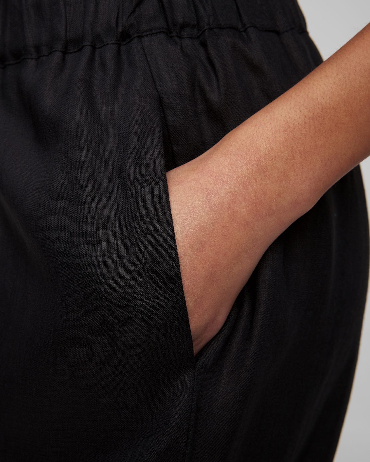 Kori Leinenhose für Damen in Schwarz