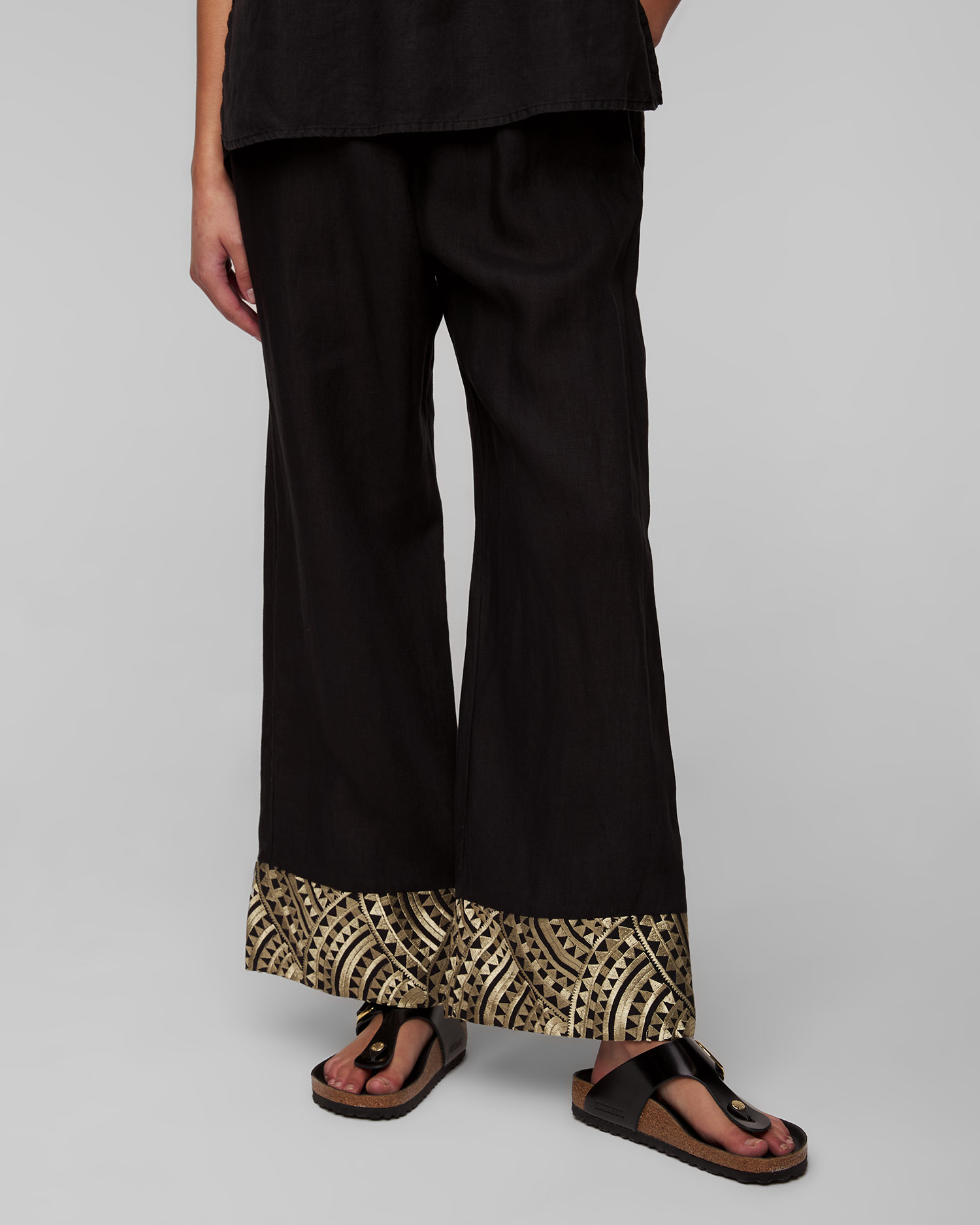 Pantalon de lin gris pour femmes Kori