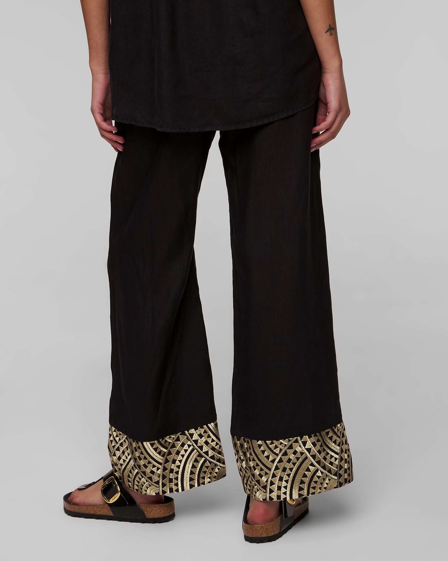 Pantalon de lin gris pour femmes Kori