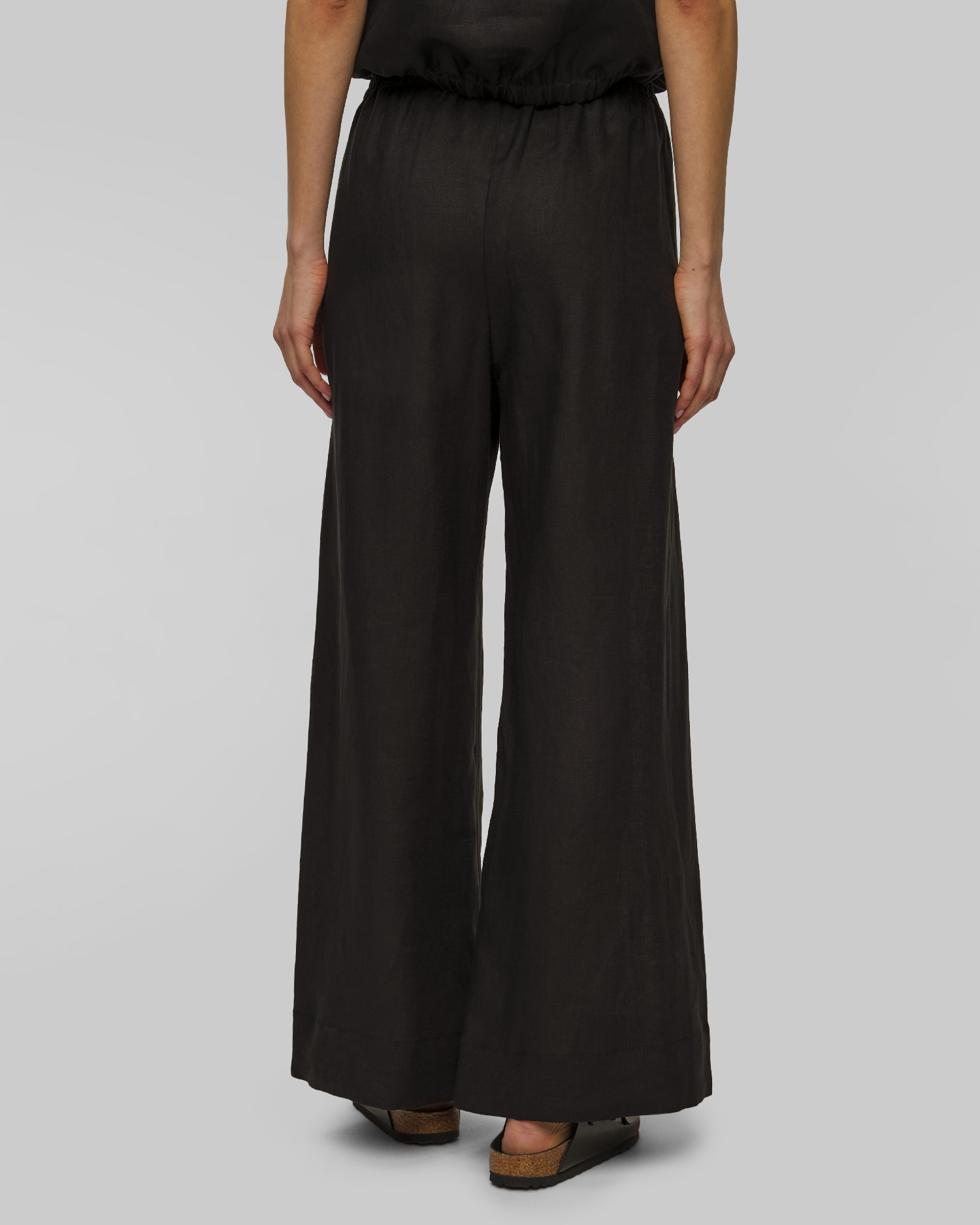 Kori Damen-Leinenhose in Schwarz