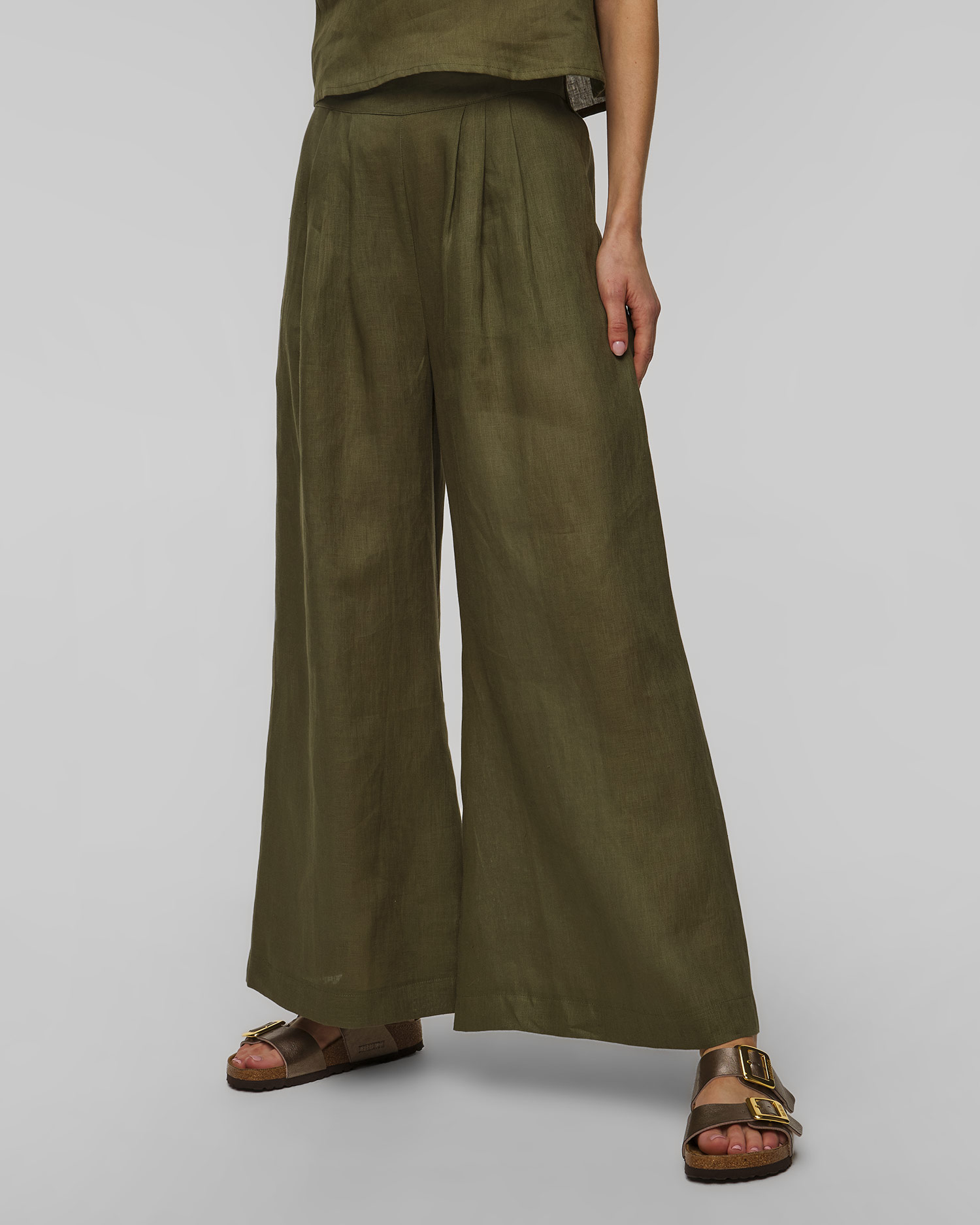 Kori Leinenhose für Damen in Grün