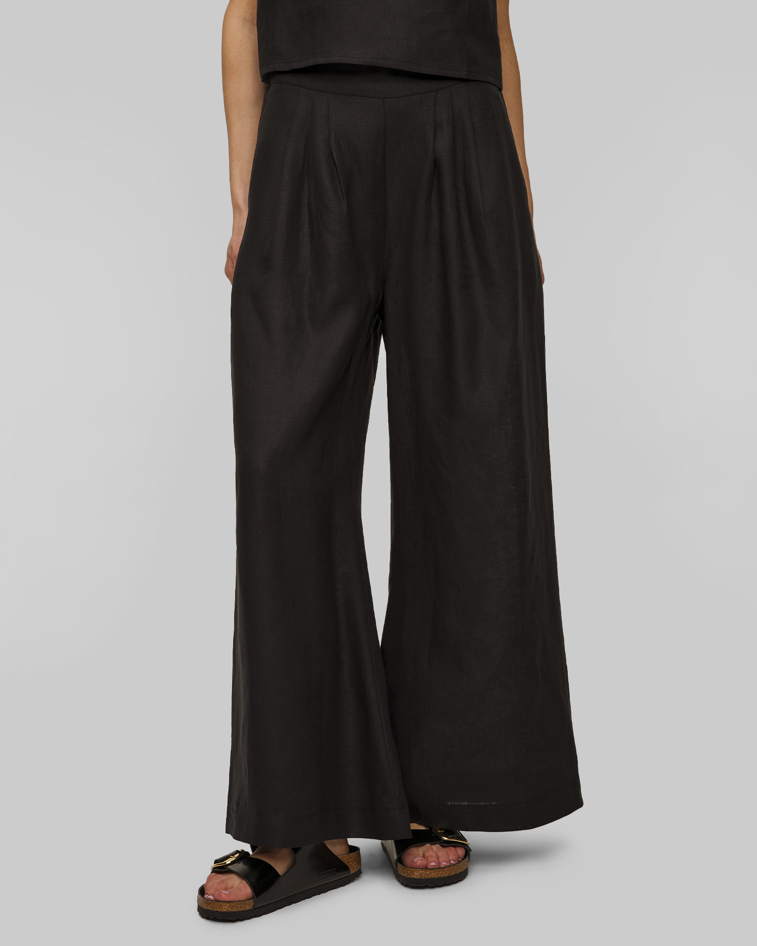 Kori Leinenhose für Damen in Schwarz