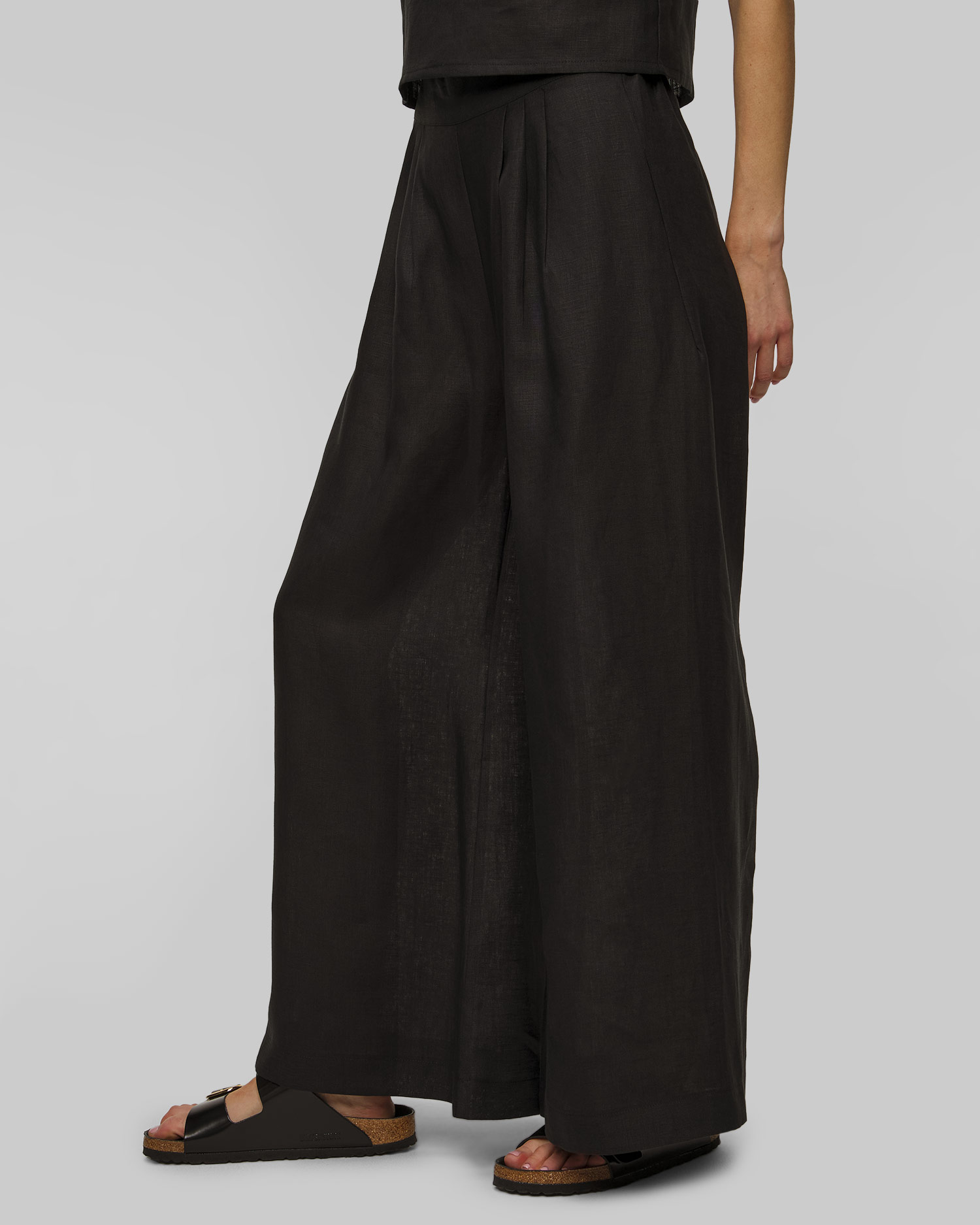 Kori Leinenhose für Damen in Schwarz