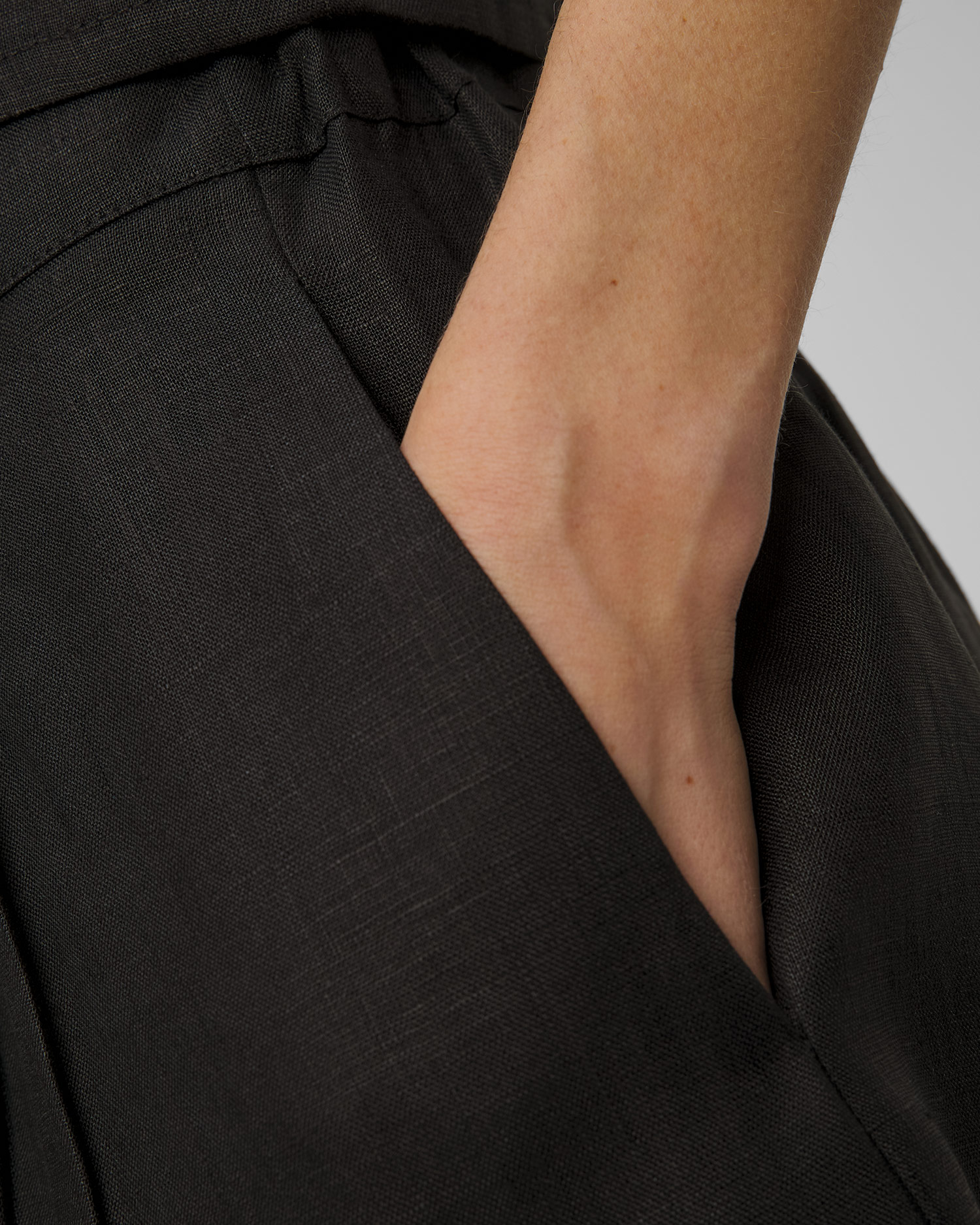 Kori Leinenhose für Damen in Schwarz
