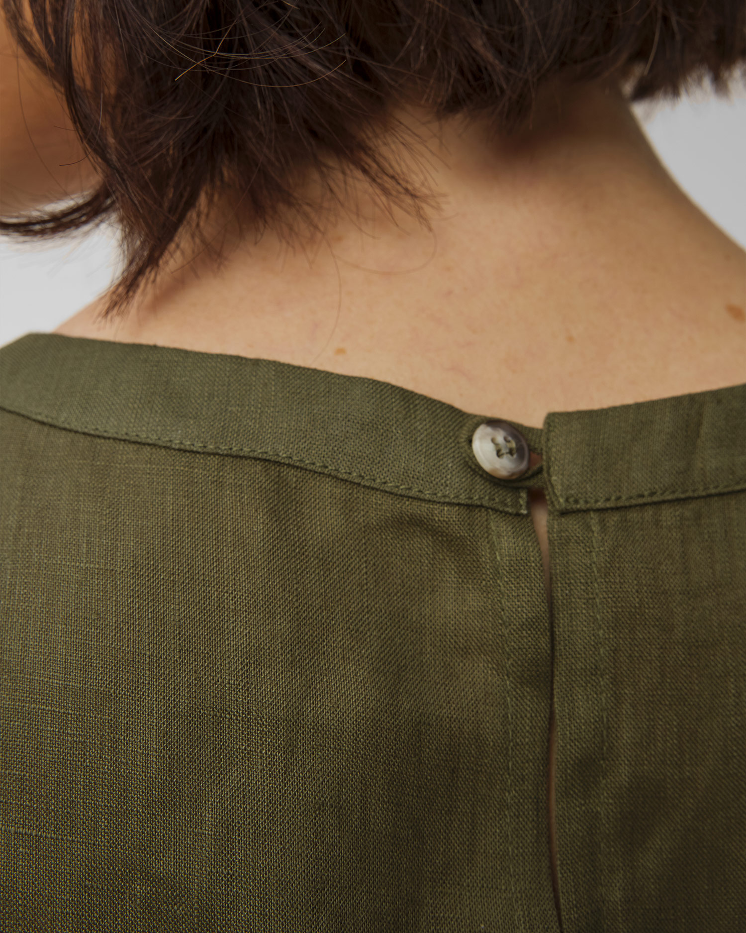 Zielony top lniany damski Kori