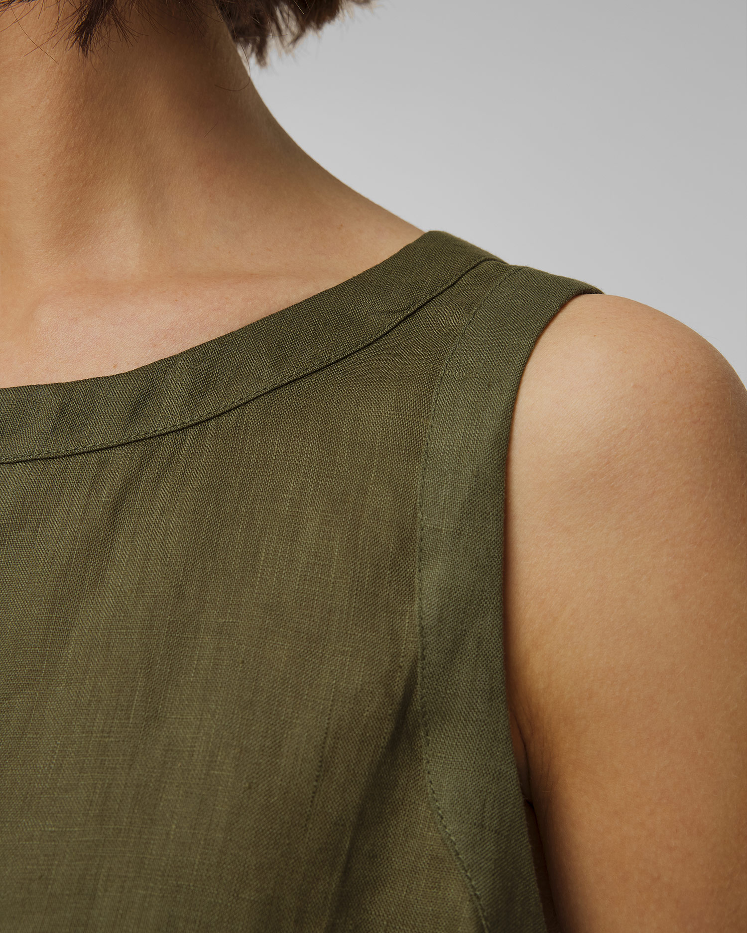 Zielony top lniany damski Kori