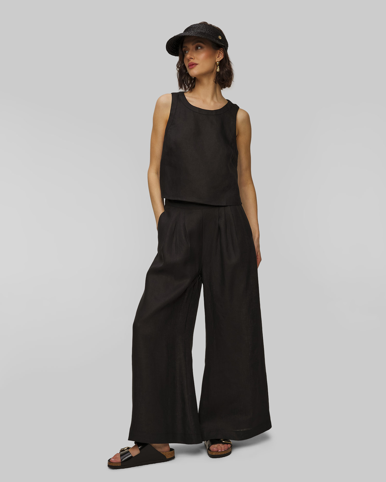 Kori Leinentop für Damen in Schwarz