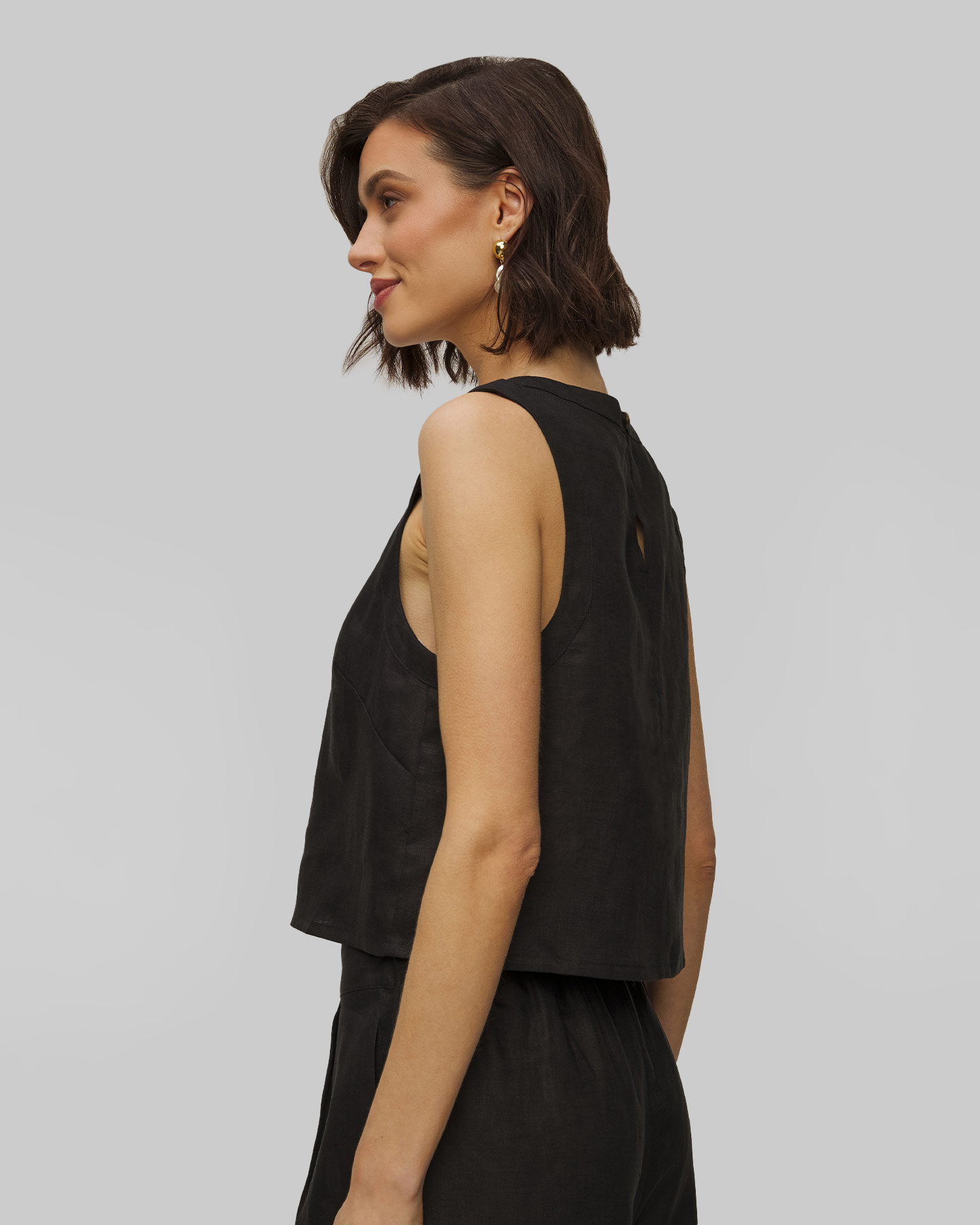 Kori Leinentop für Damen in Schwarz
