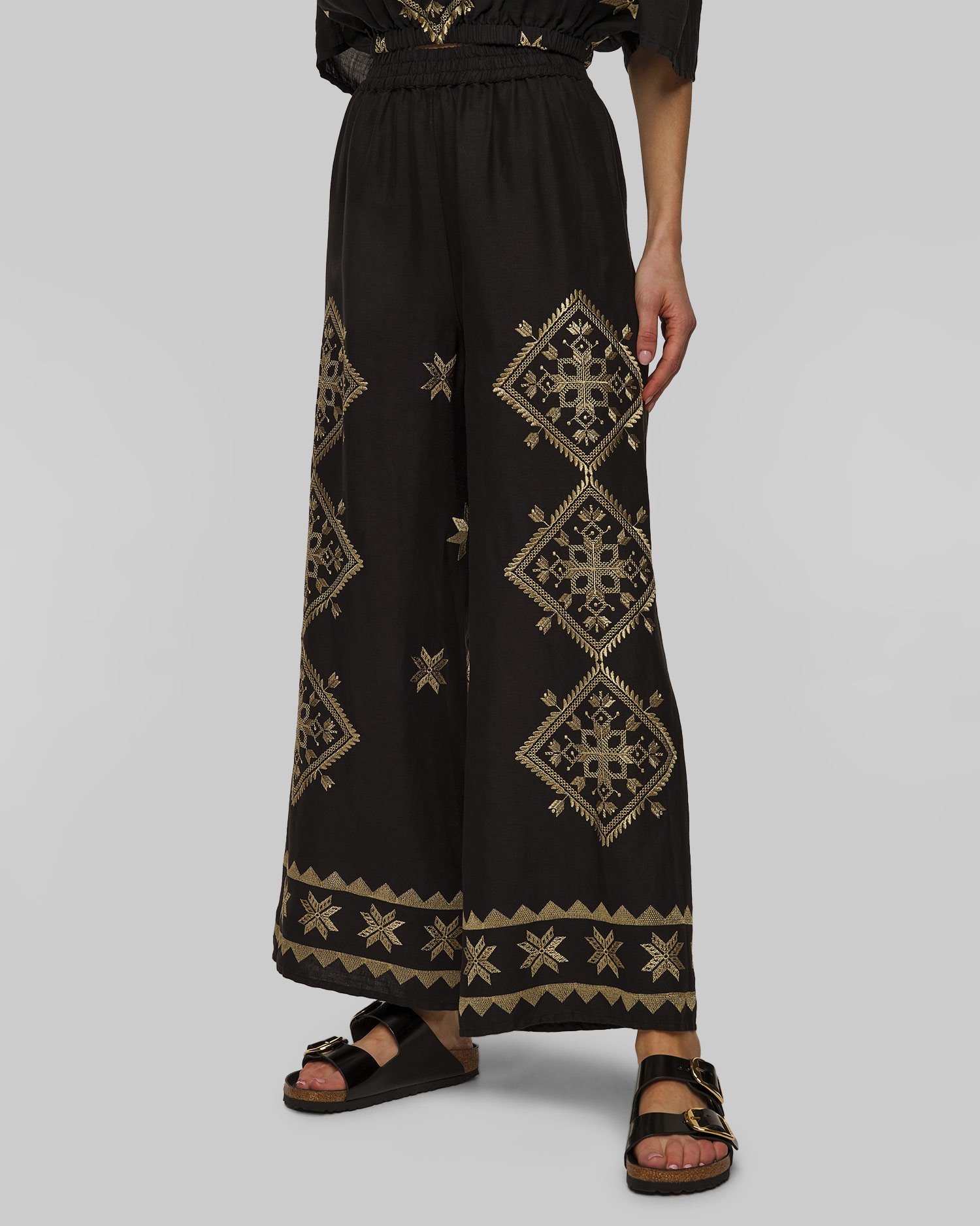 Kori Leinenhose für Damen in Schwarz
