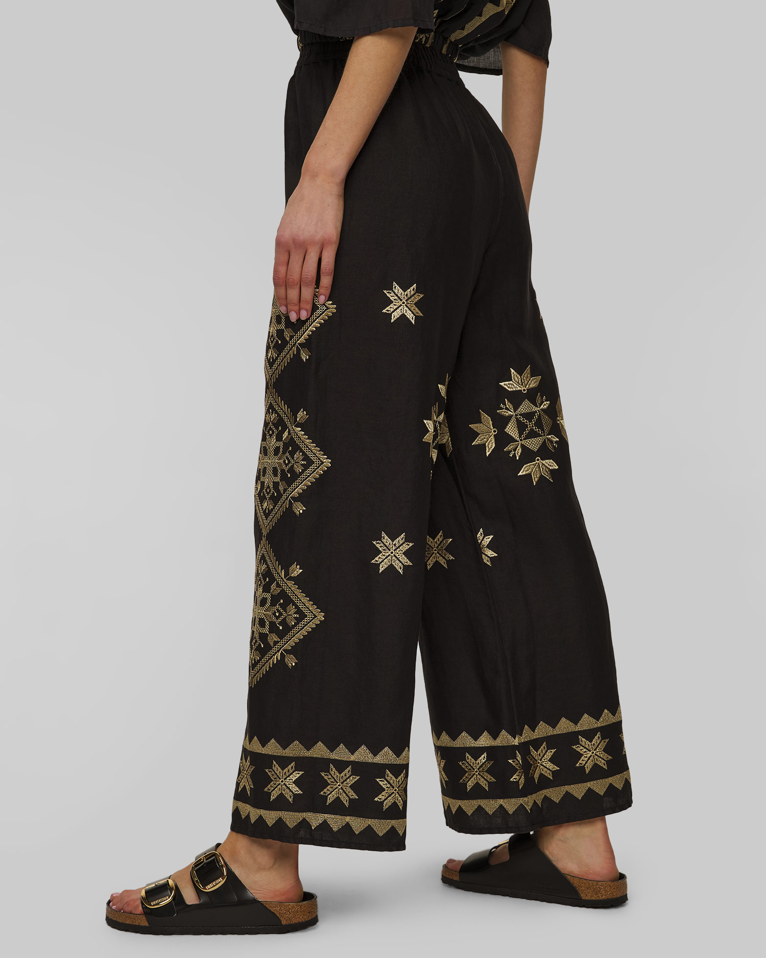 Kori Leinenhose für Damen in Schwarz