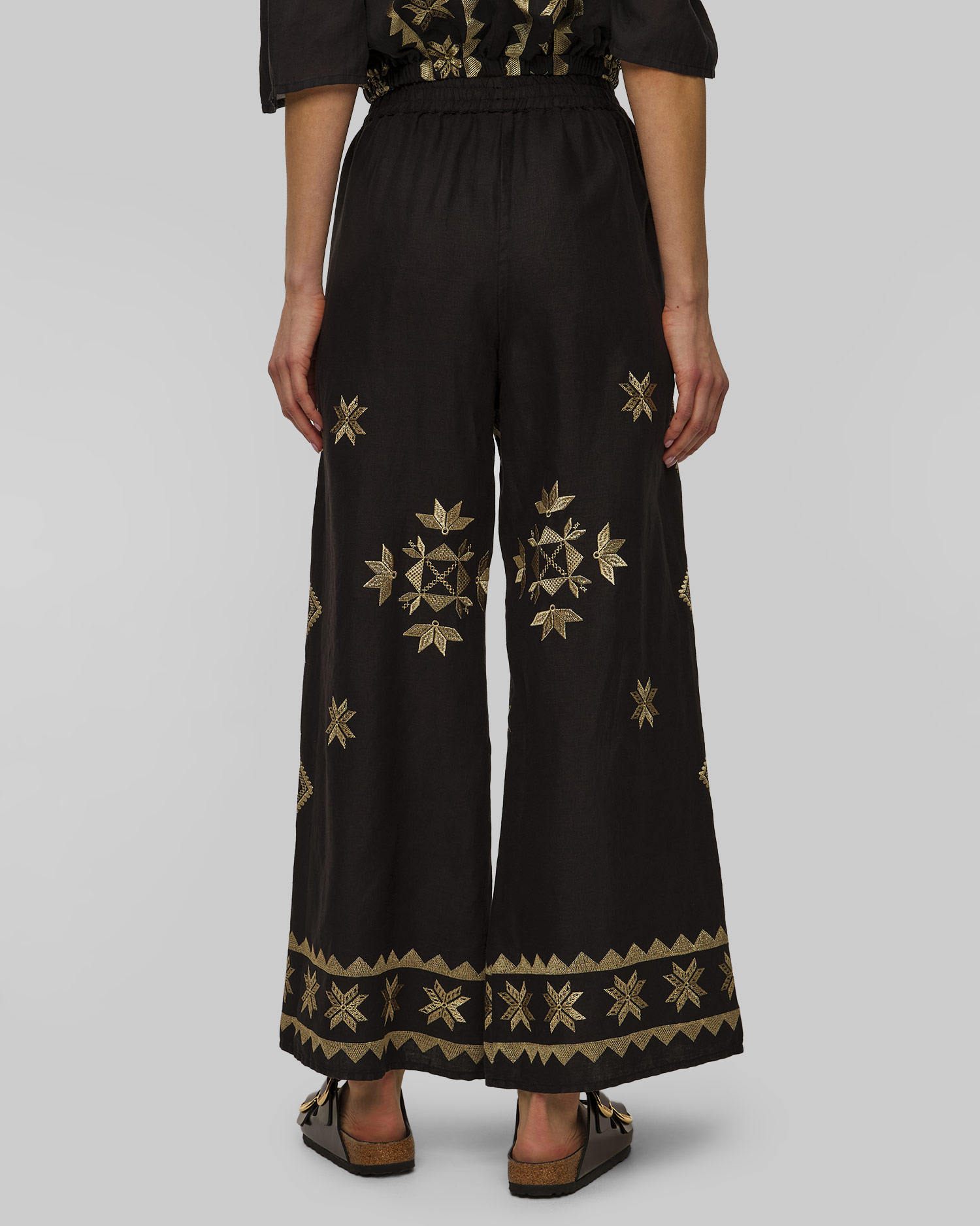 Kori Leinenhose für Damen in Schwarz