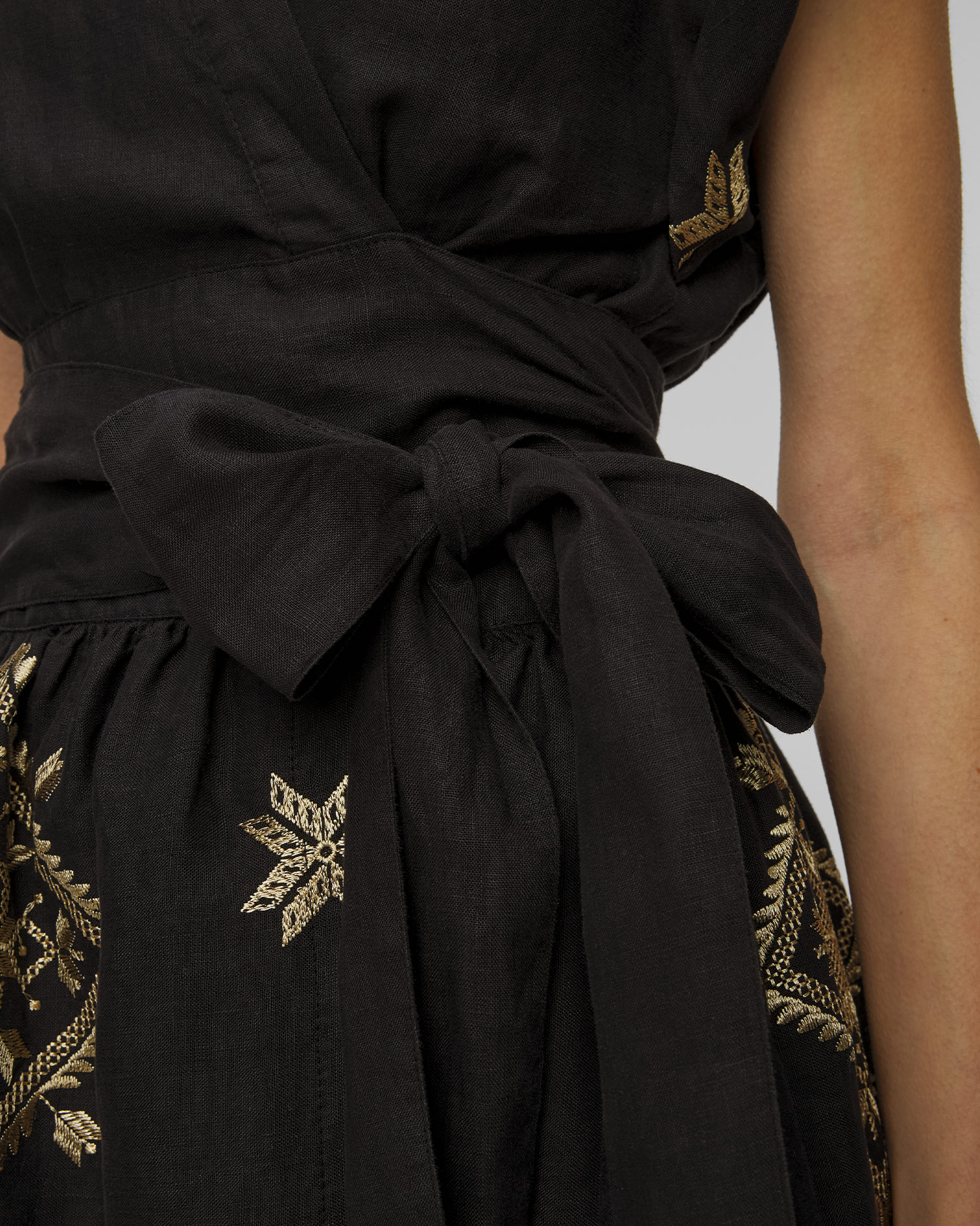 Kori Leinenkleid für Damen in Schwarz
