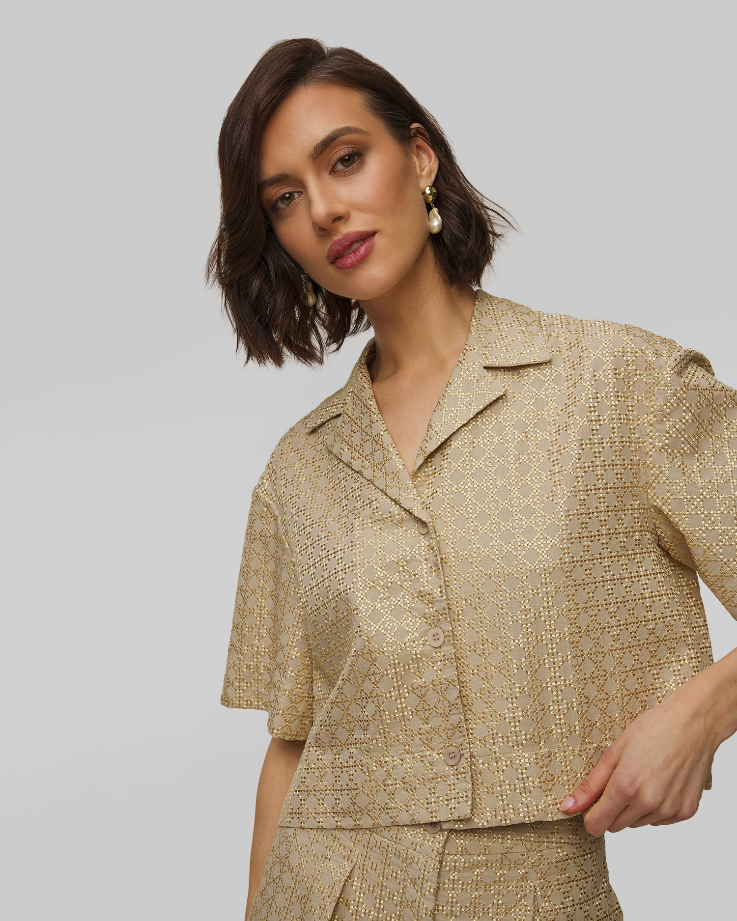 Beżowa koszula damska Kori