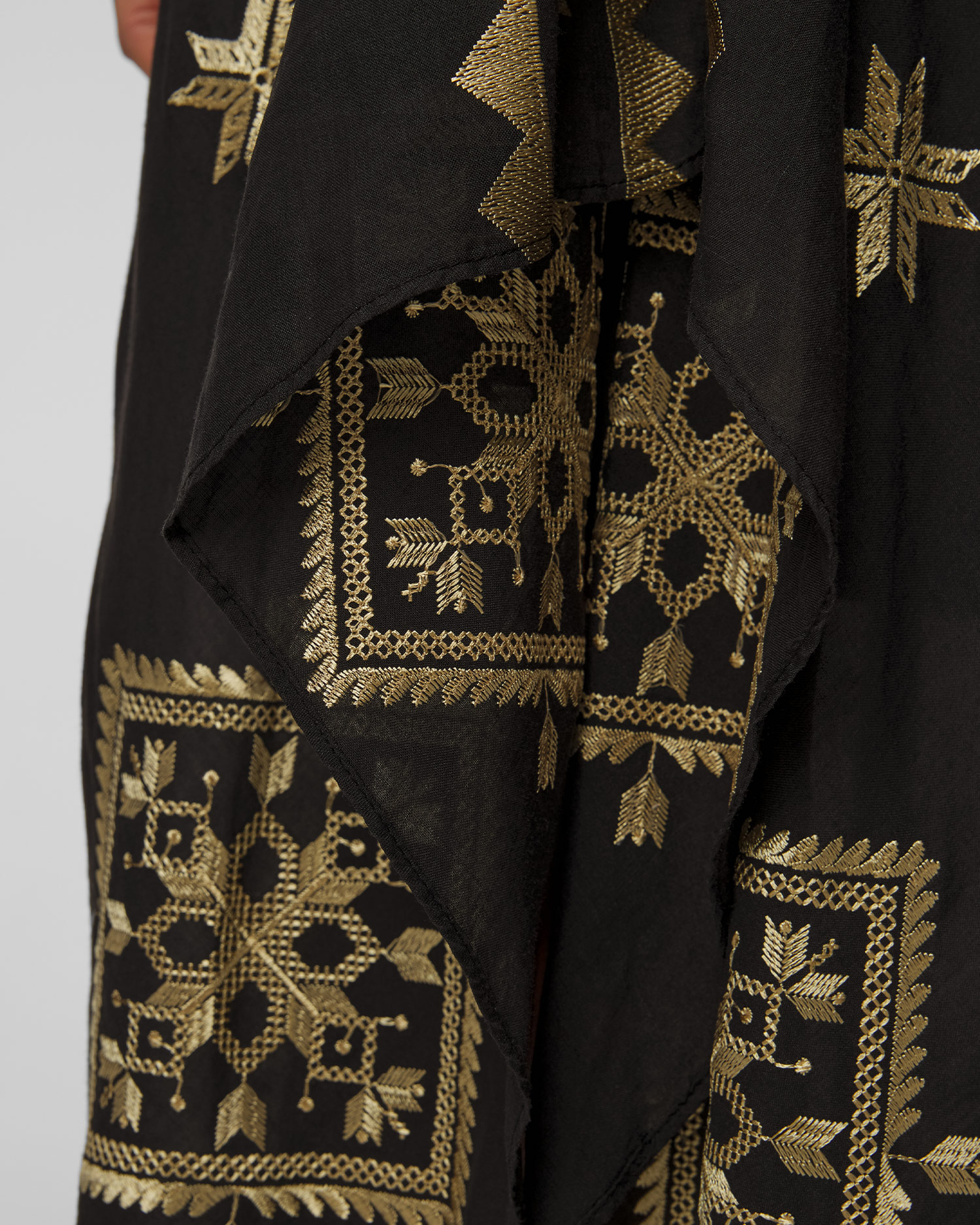 Rochie neagră din ramie pentru femei Kori