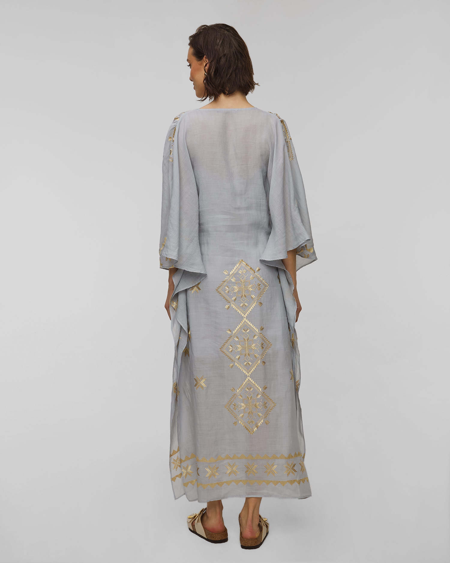 Szara sukienka z ramii damska Kori