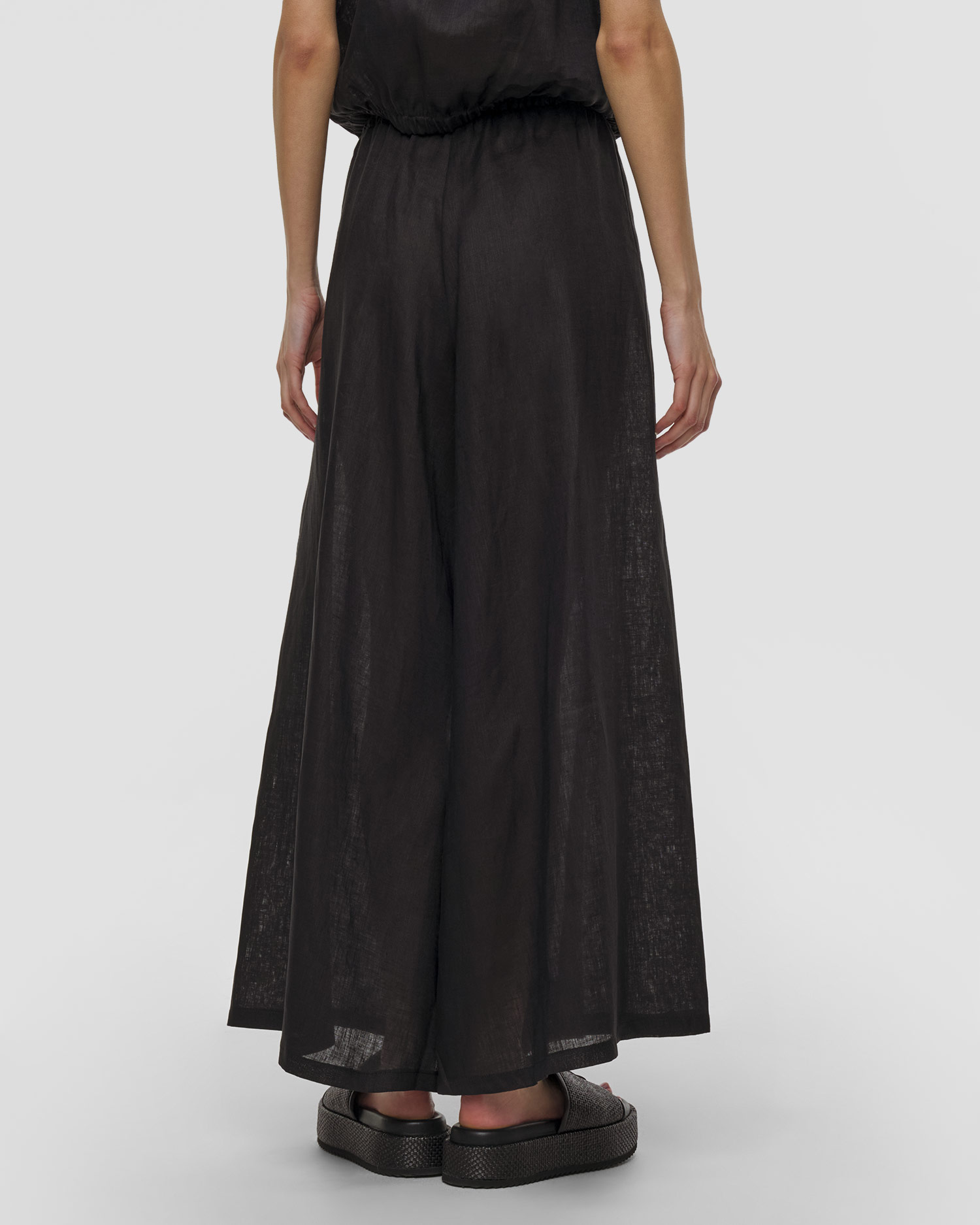 Pantalon en lin noir pour femmes Kori