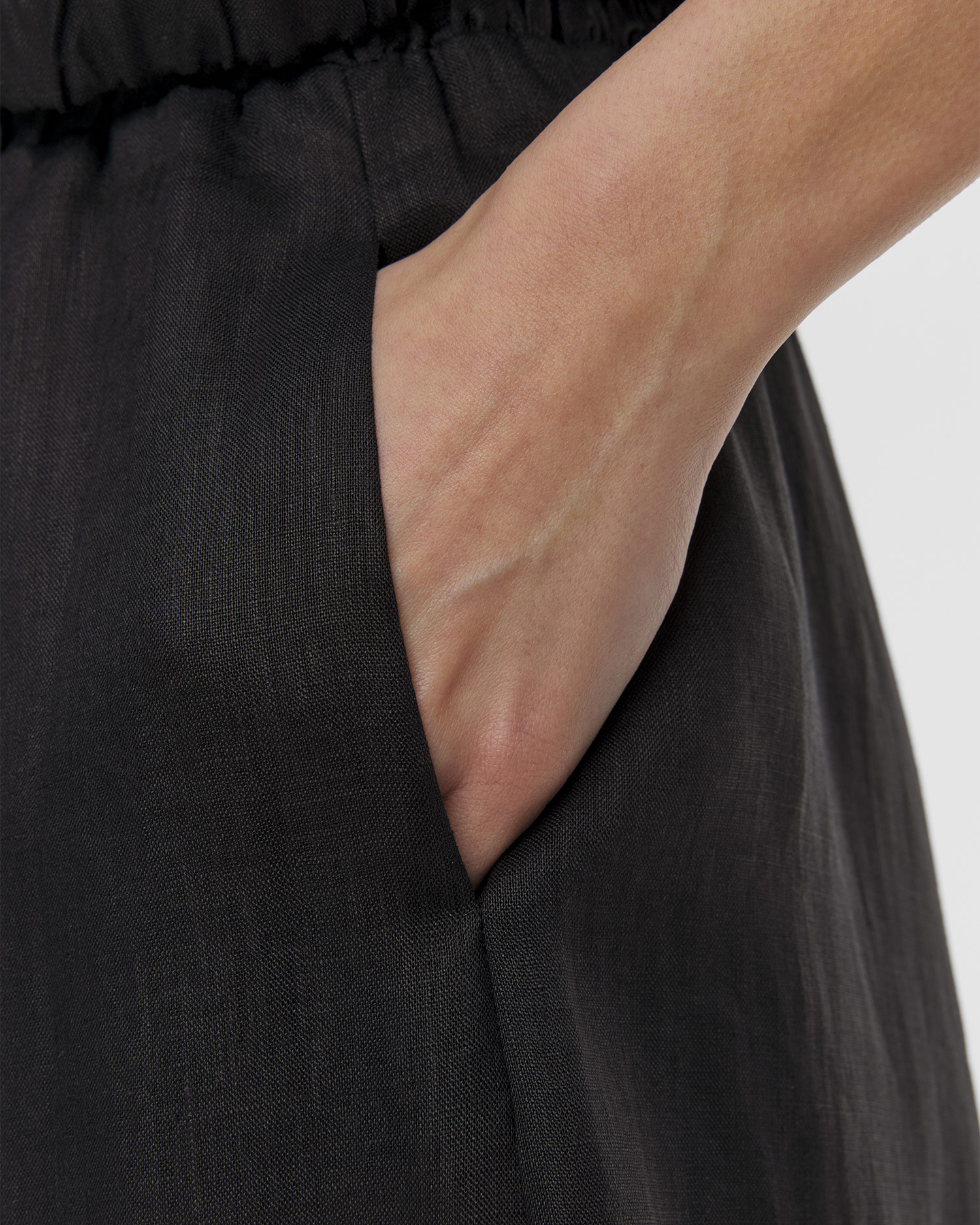 Pantalon en lin noir pour femmes Kori