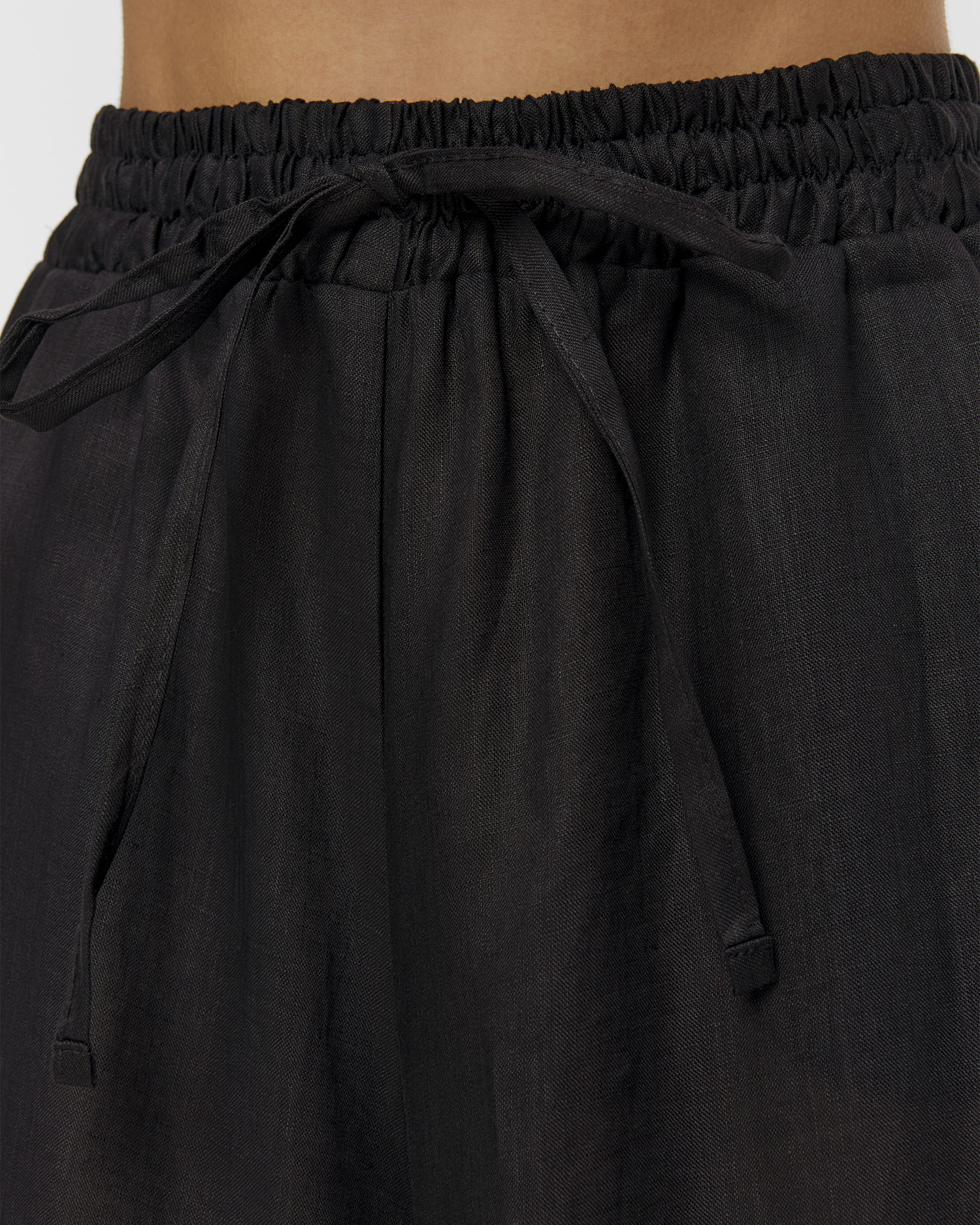 Pantalon en lin noir pour femmes Kori
