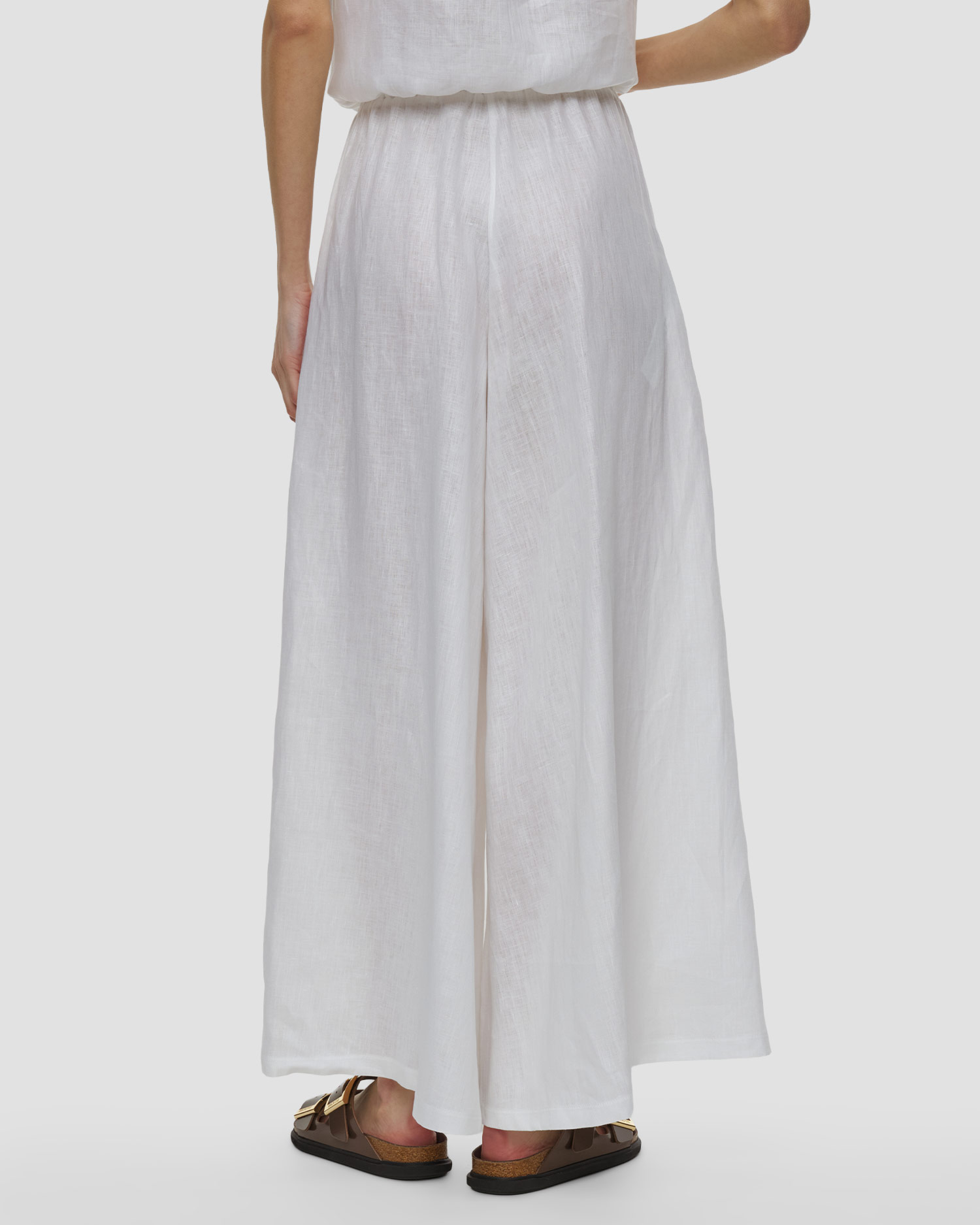 Pantalon en lin blanc pour femmes Kori