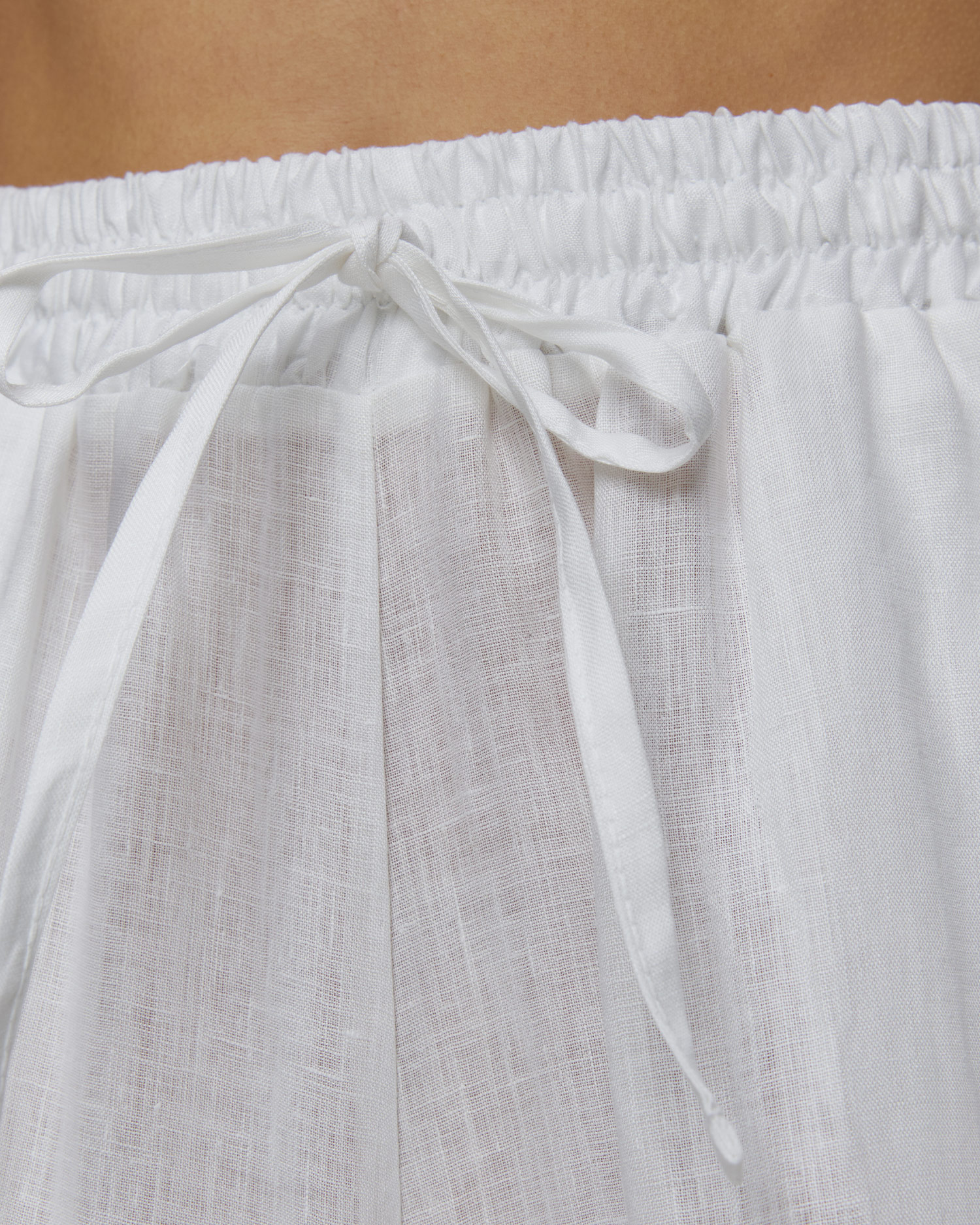 Pantalon en lin blanc pour femmes Kori