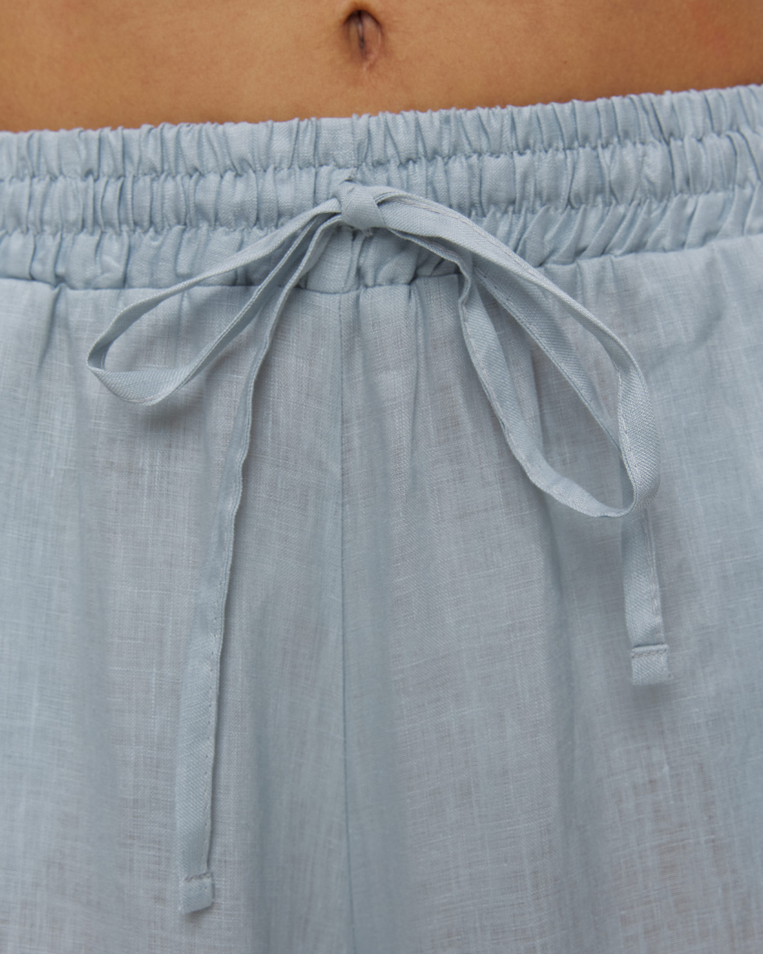 Pantaloni blu in lino da donna Kori
