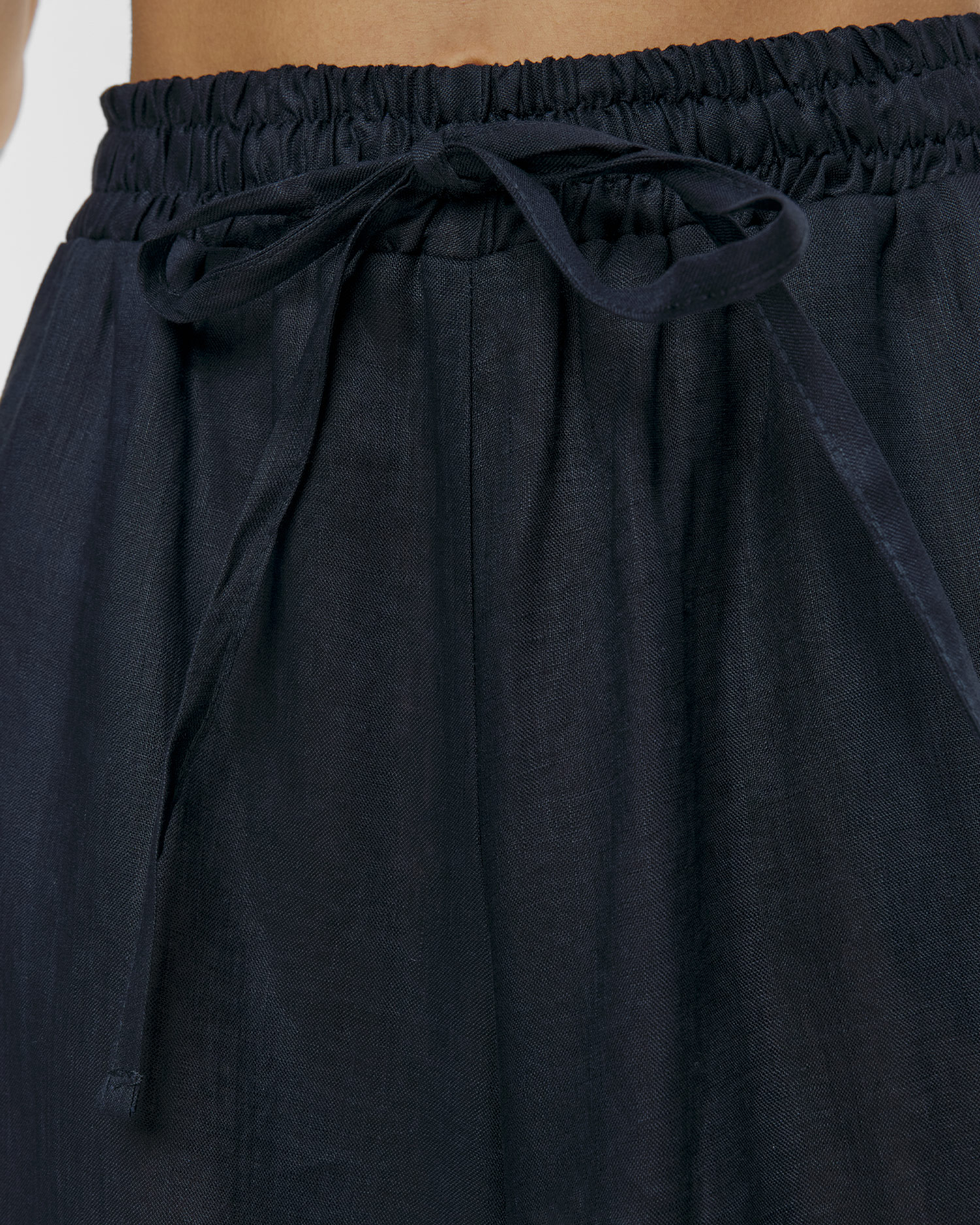 Pantalon en lin bleu marine pour femmes Kori