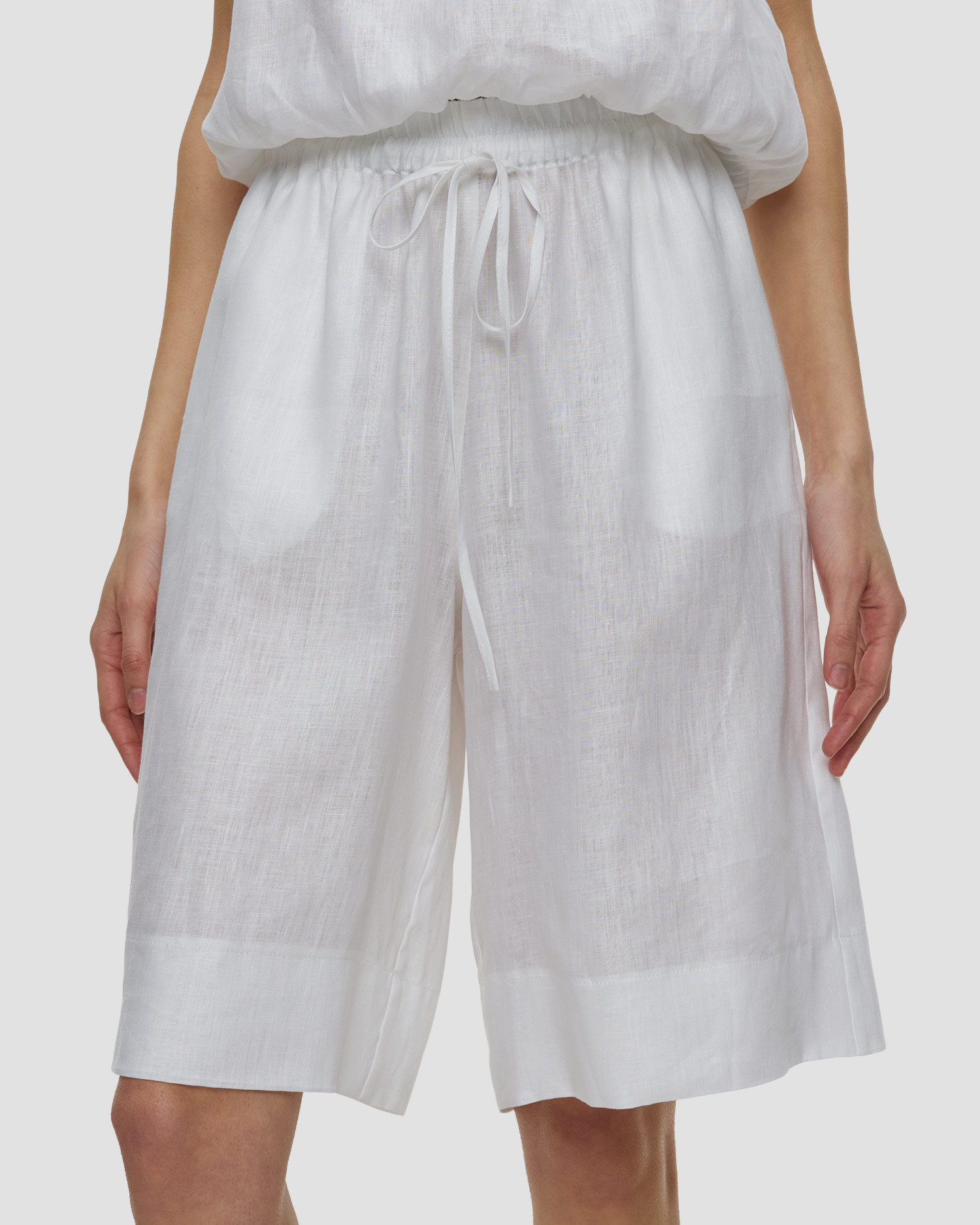 Short bermuda en lin pour femmes Kori