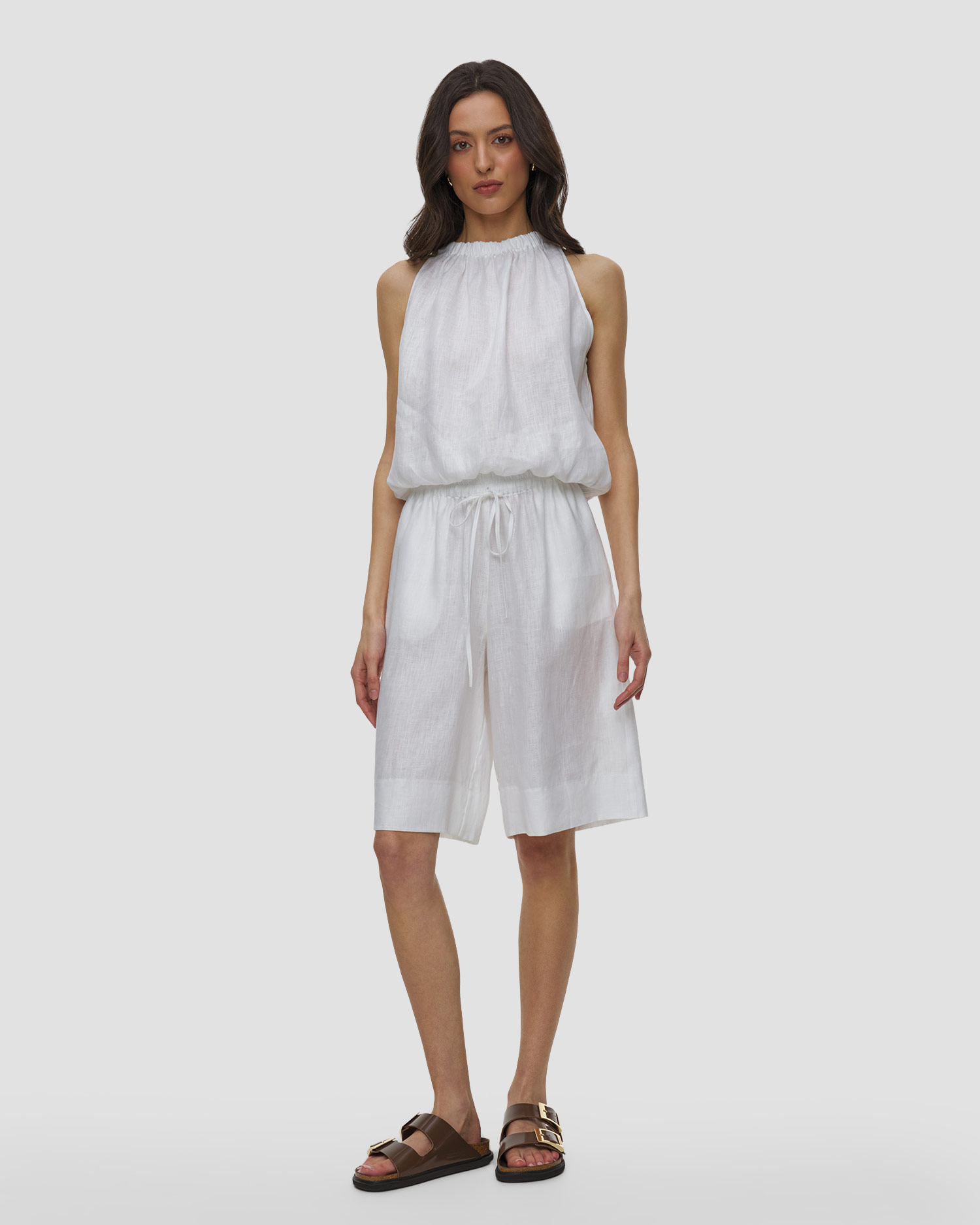 Short bermuda en lin pour femmes Kori