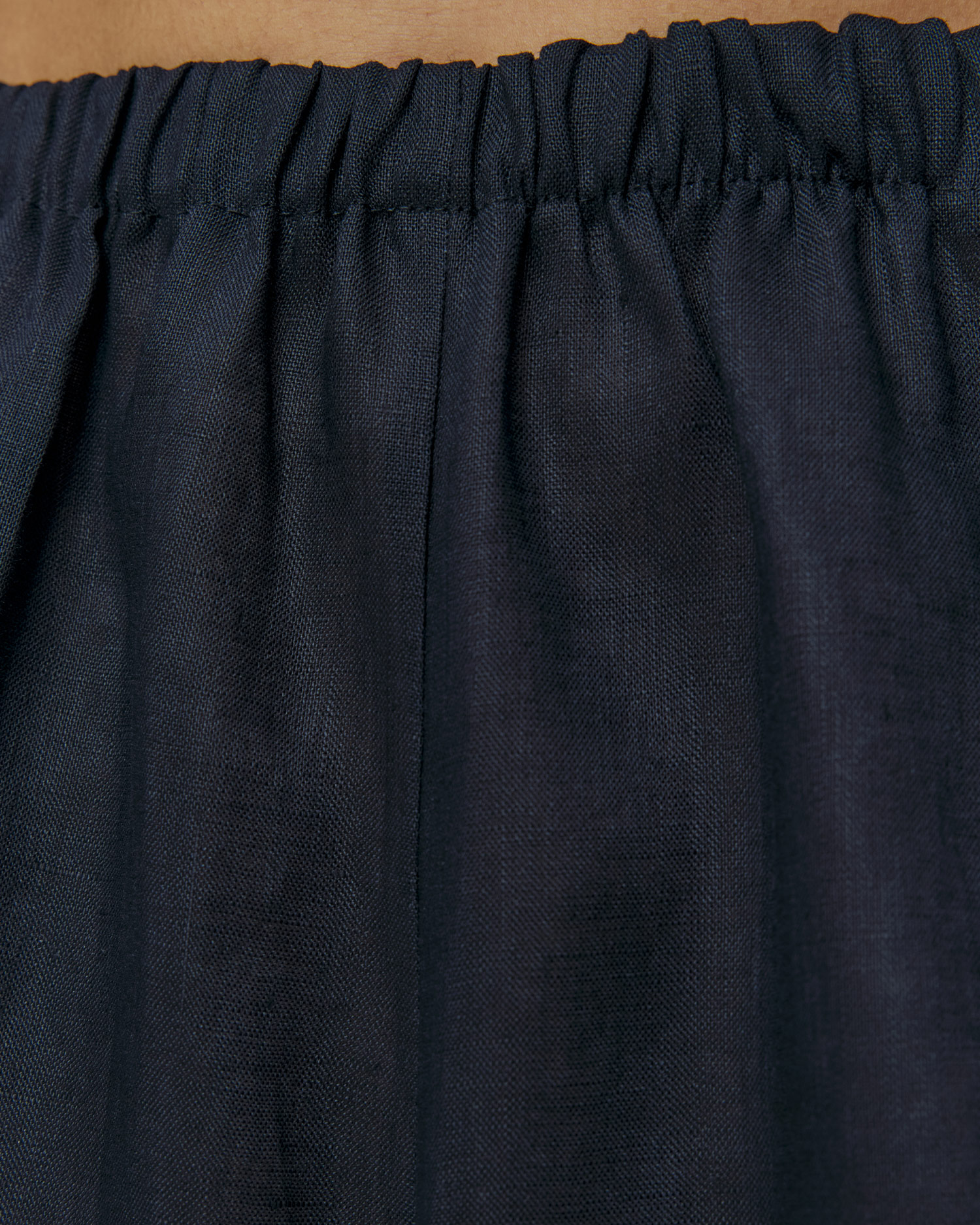 Short en lin bleu marine pour femmes Kori