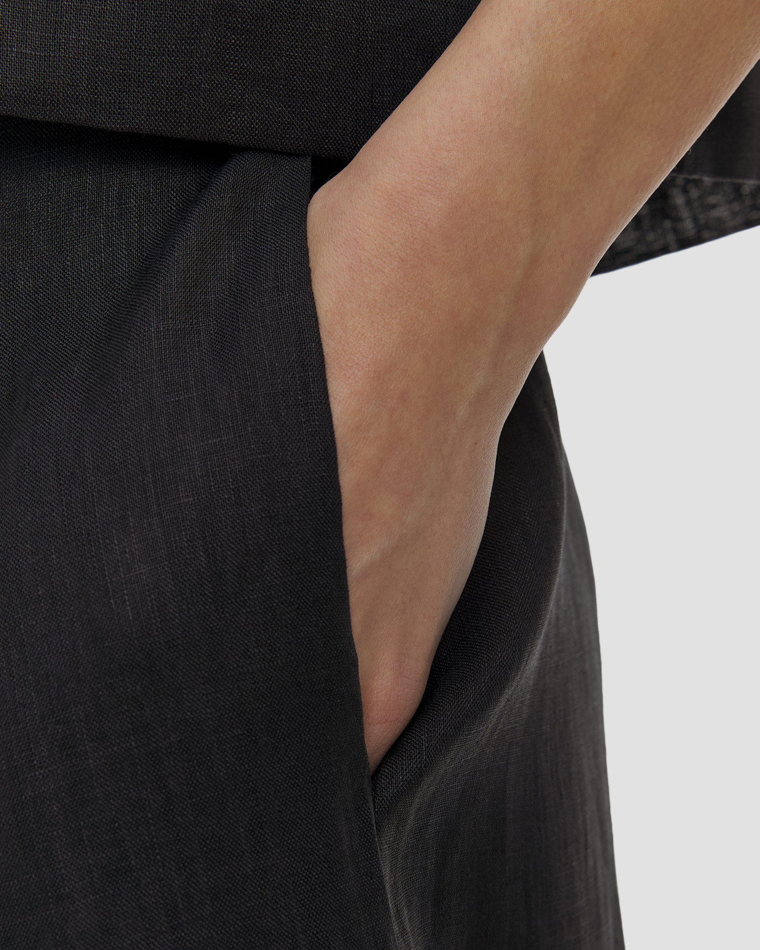 Pantalon en lin noir pour femmes Kori