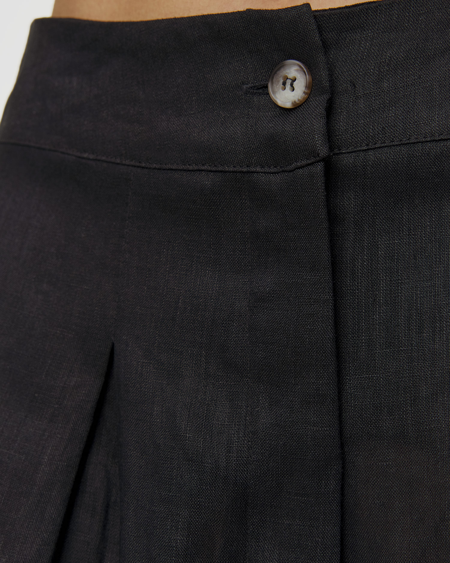 Pantalon en lin noir pour femmes Kori