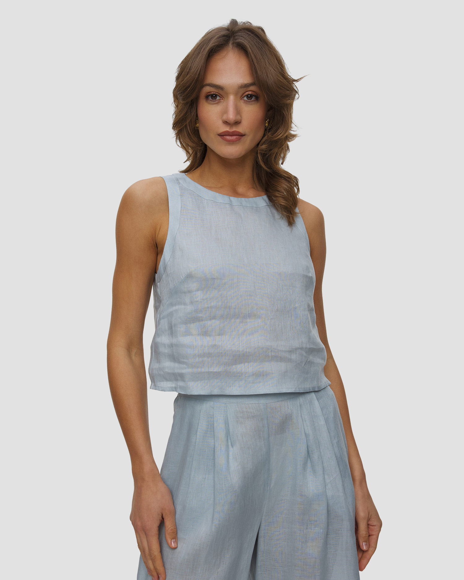 Top in lino da donna Kori