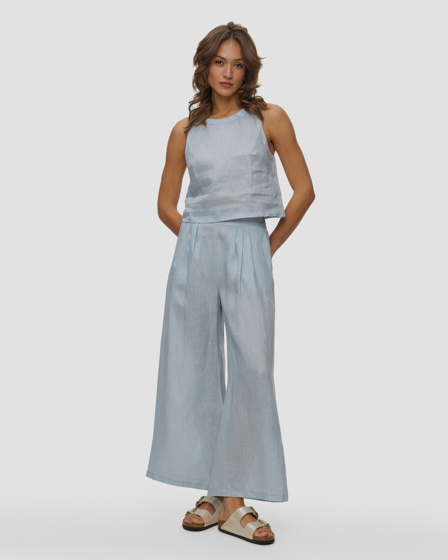 Top in lino da donna Kori