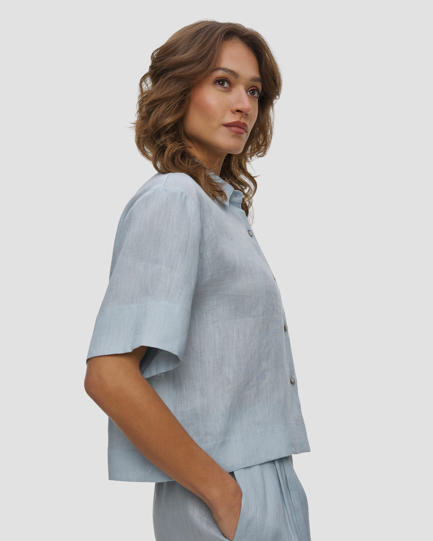 Camicia in lino da donna Kori